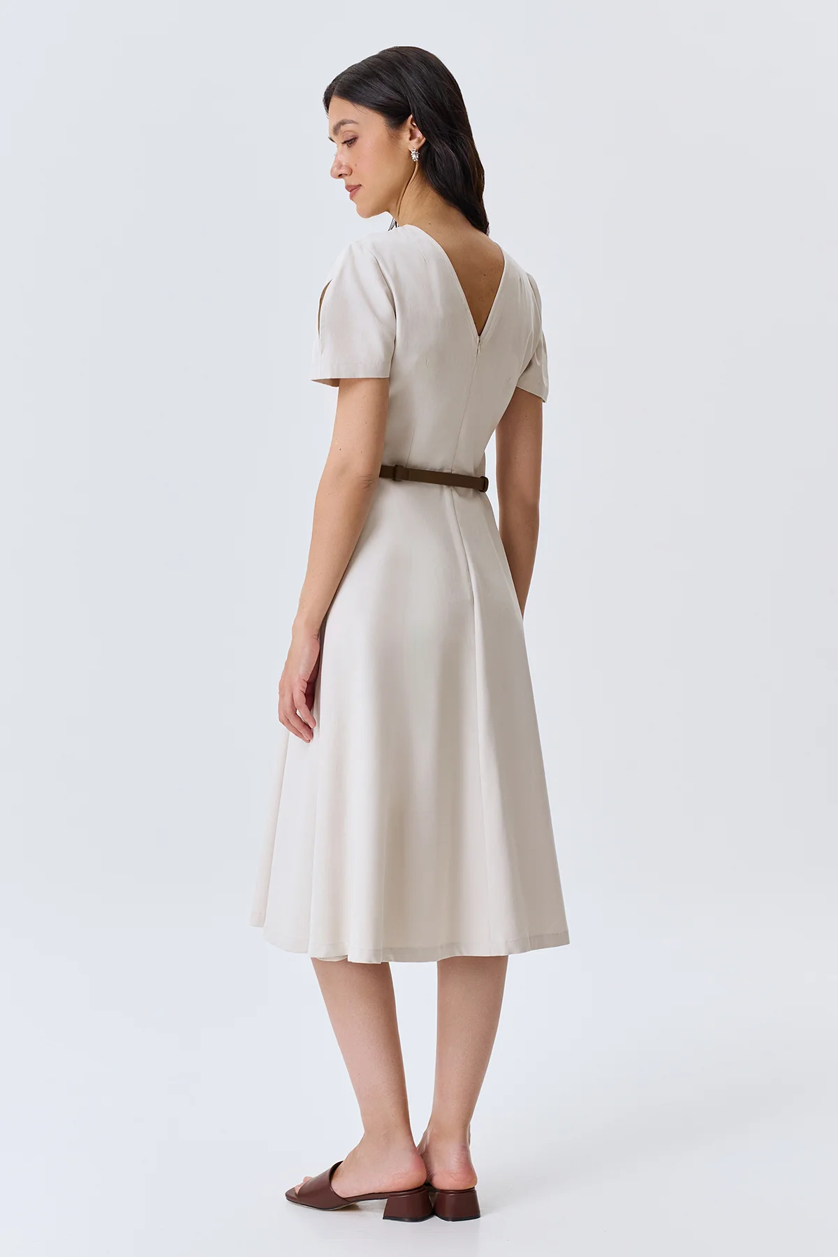 Платье из тенселя с ремнем, 46