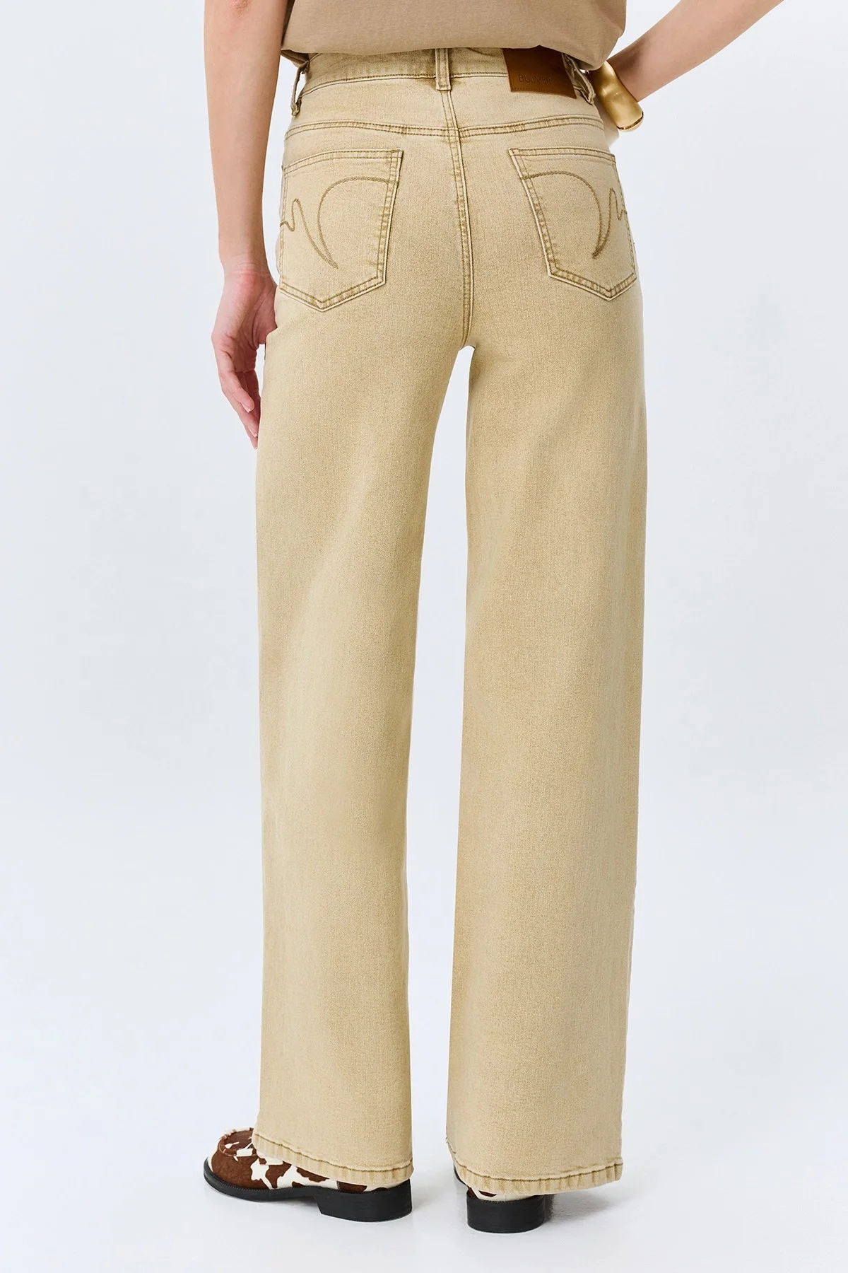 Джинсы Straight fit с простроченными стрелками, 34