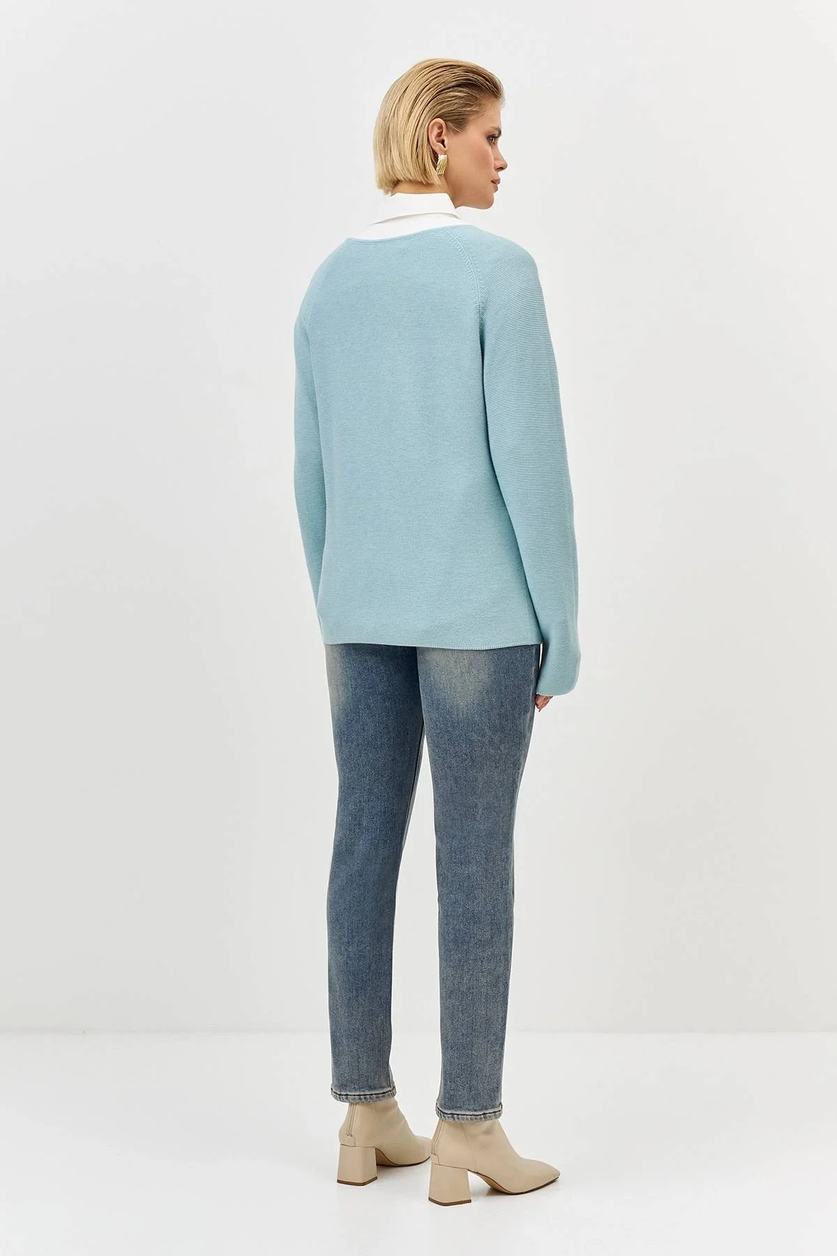 Утепленные джинсы с контрастными деталями, 34