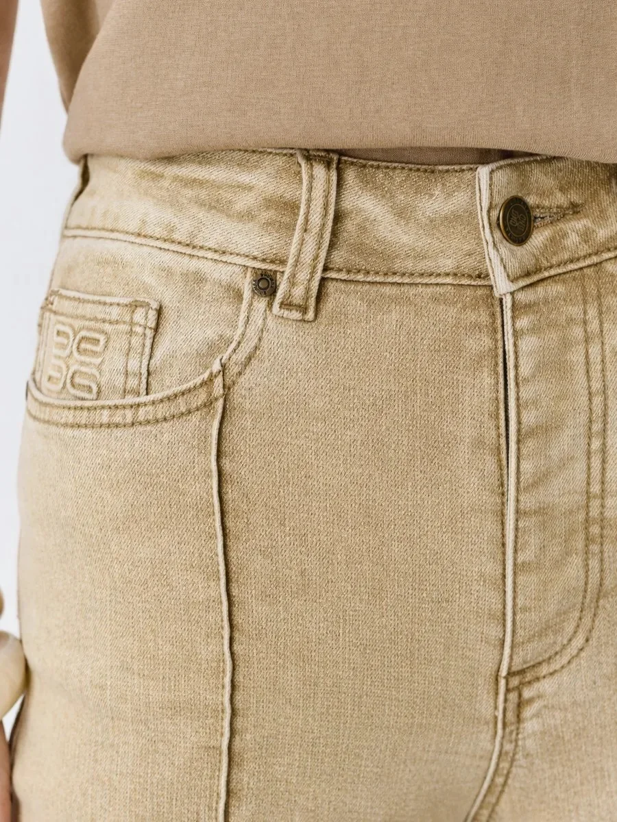 Джинсы Straight fit с простроченными стрелками, 40