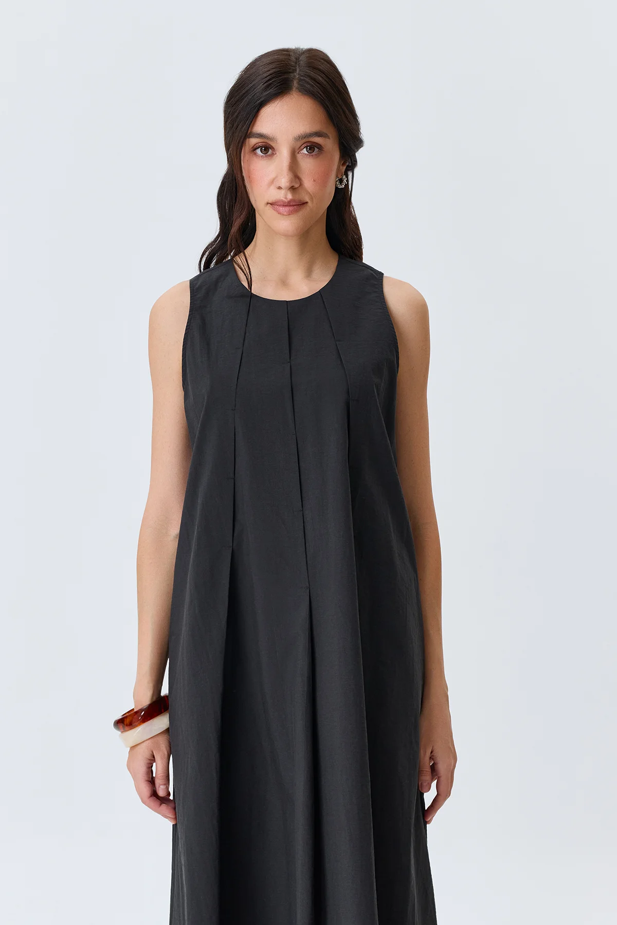 Платье макси с акцентными складками, 44