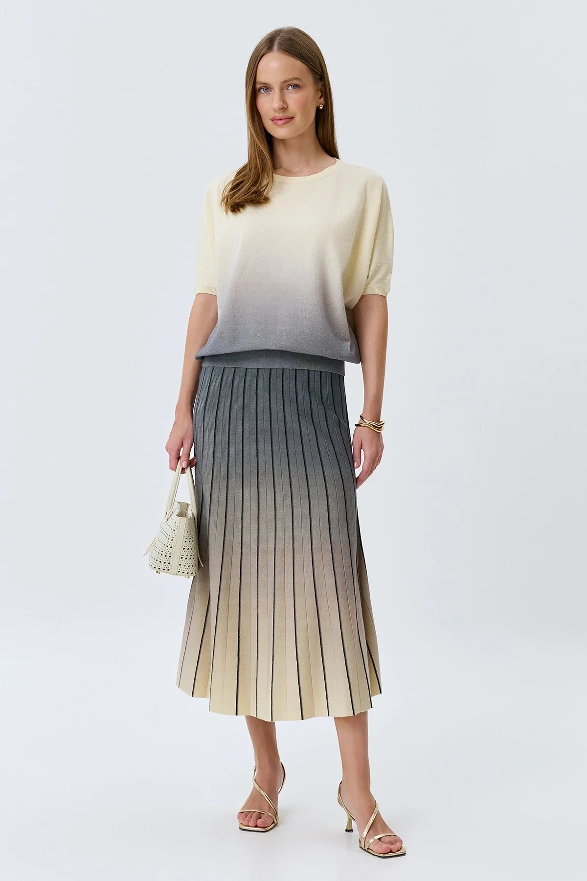 Вязаный джемпер с градиентом, 46