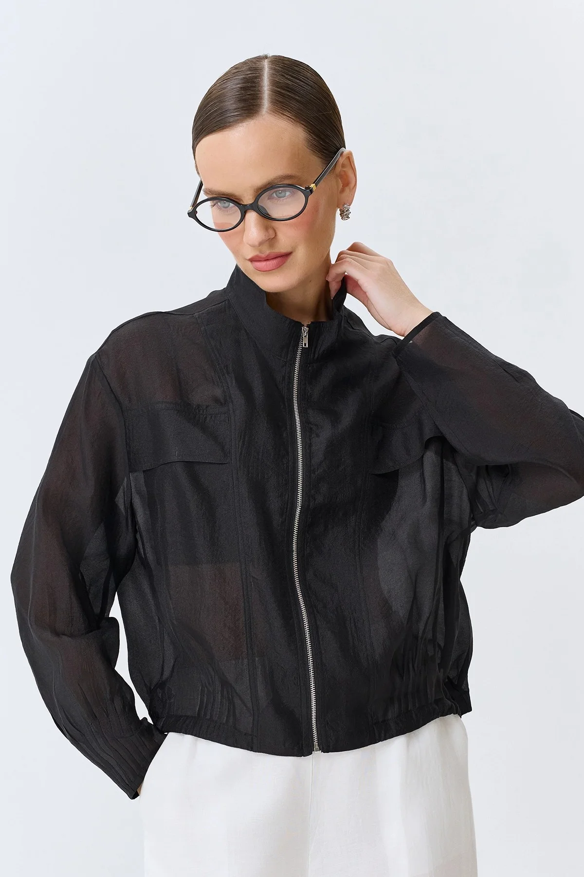 Легкий жакет из тонкой вискозы, 46