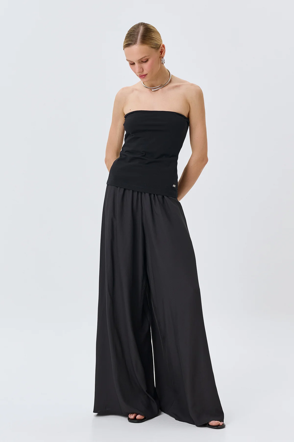 Широкие брюки палаццо, 42