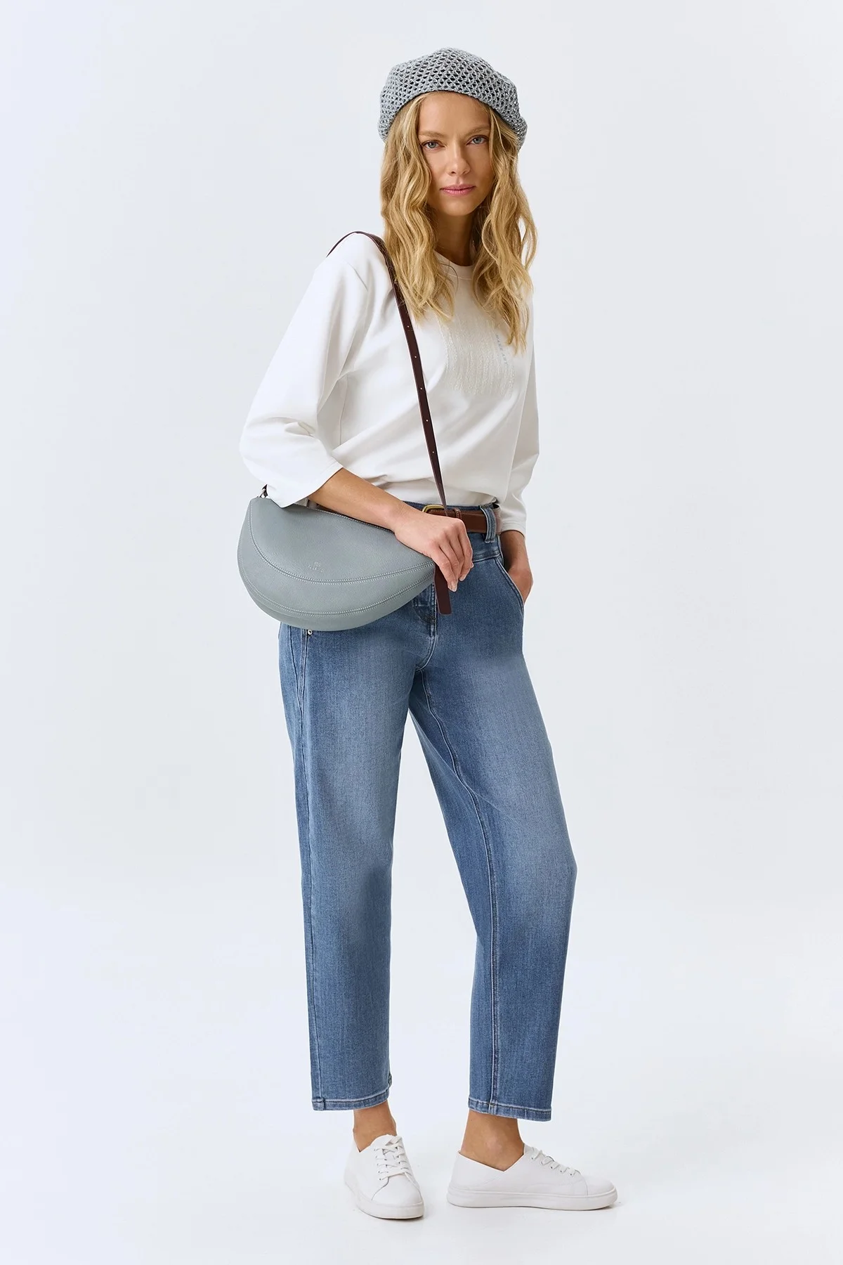 Сумка-седло из мягкой кожи, One