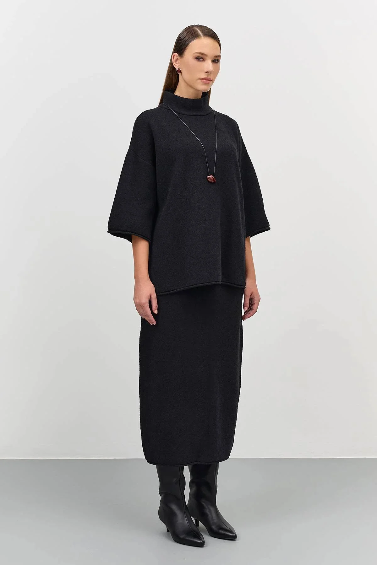 Oversize джемпер из текстурной пряжи, 42