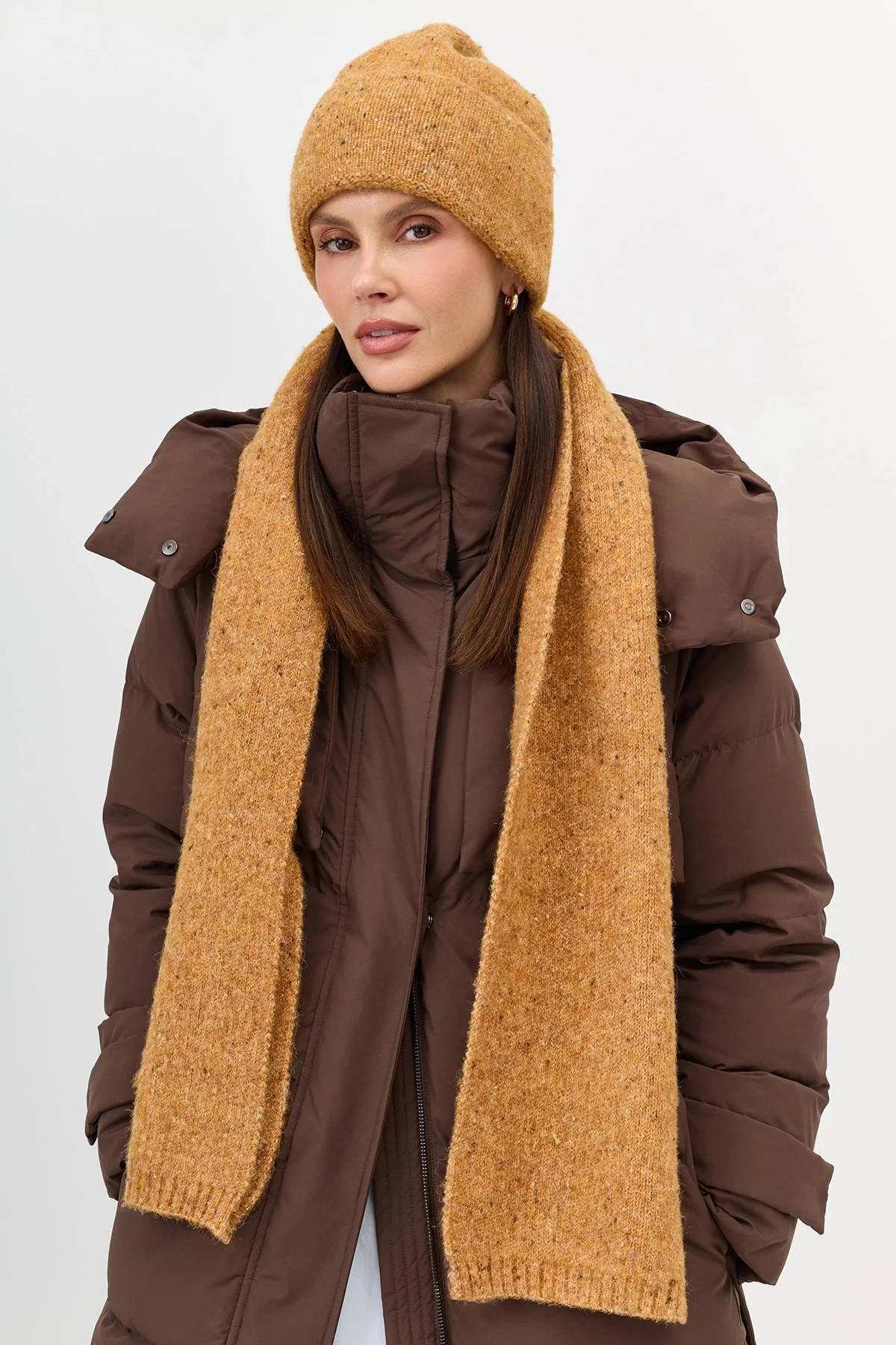 Вязаный шарф букле, One