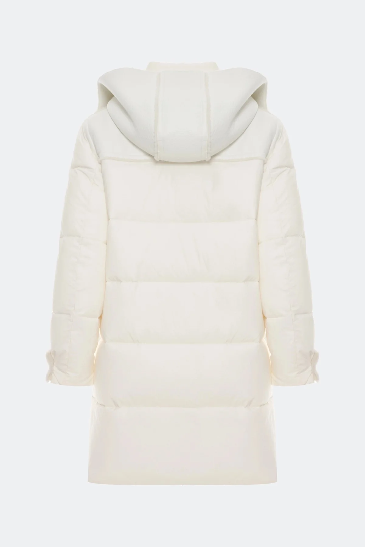 Пальто с капюшоном из искусственной овчины, 46