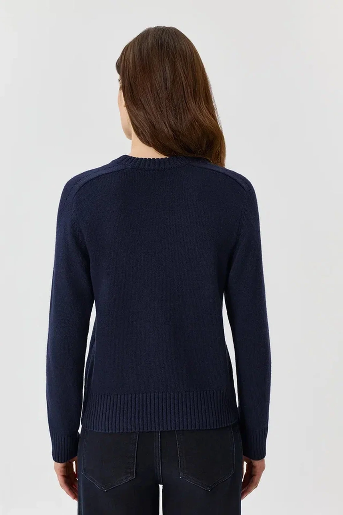 Джемпер из вискозы с рукавами реглан, синий, 52