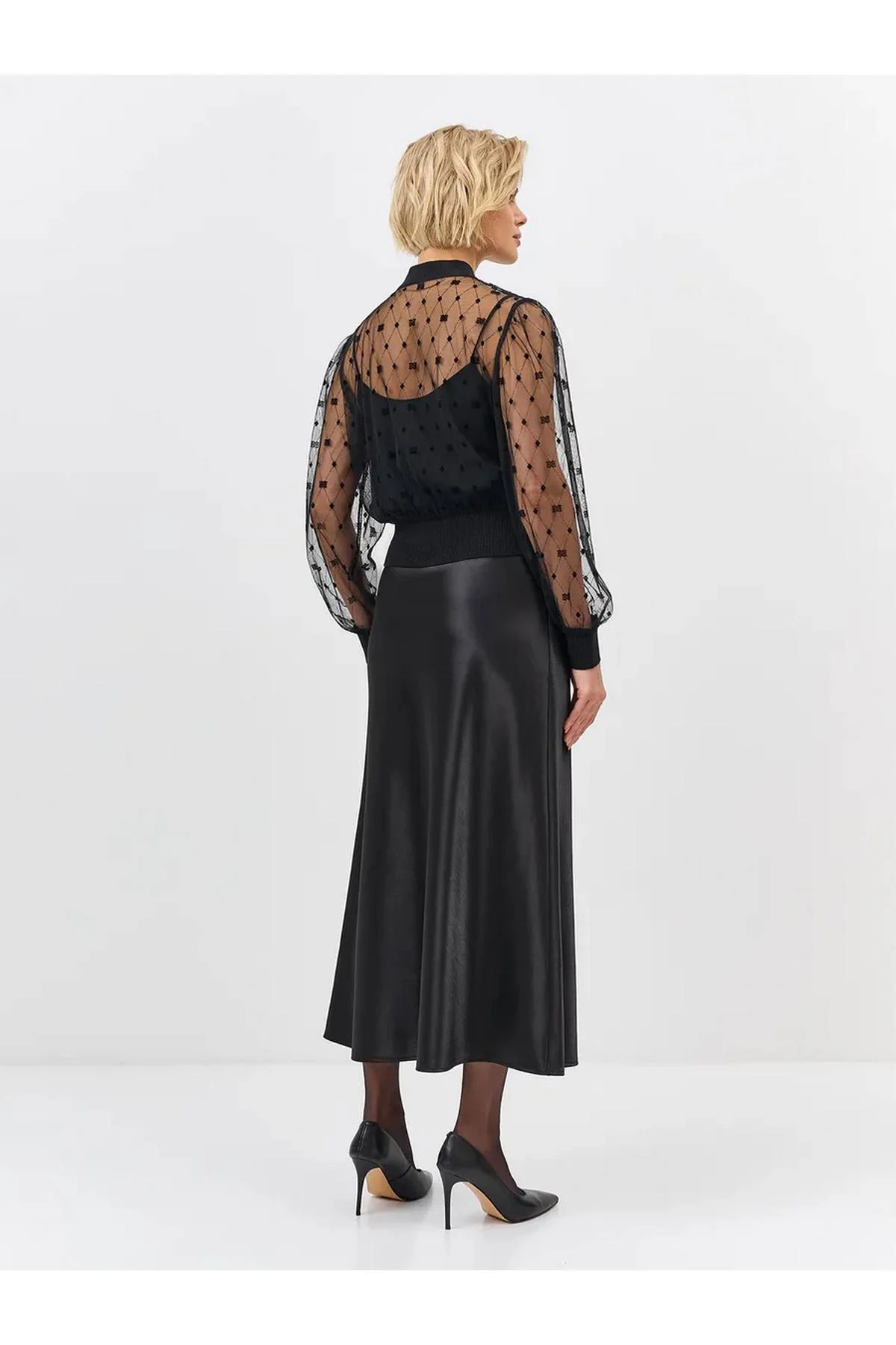 Лимитированная серия эффектный бомбер из прозрачной сетки и ремень, 34