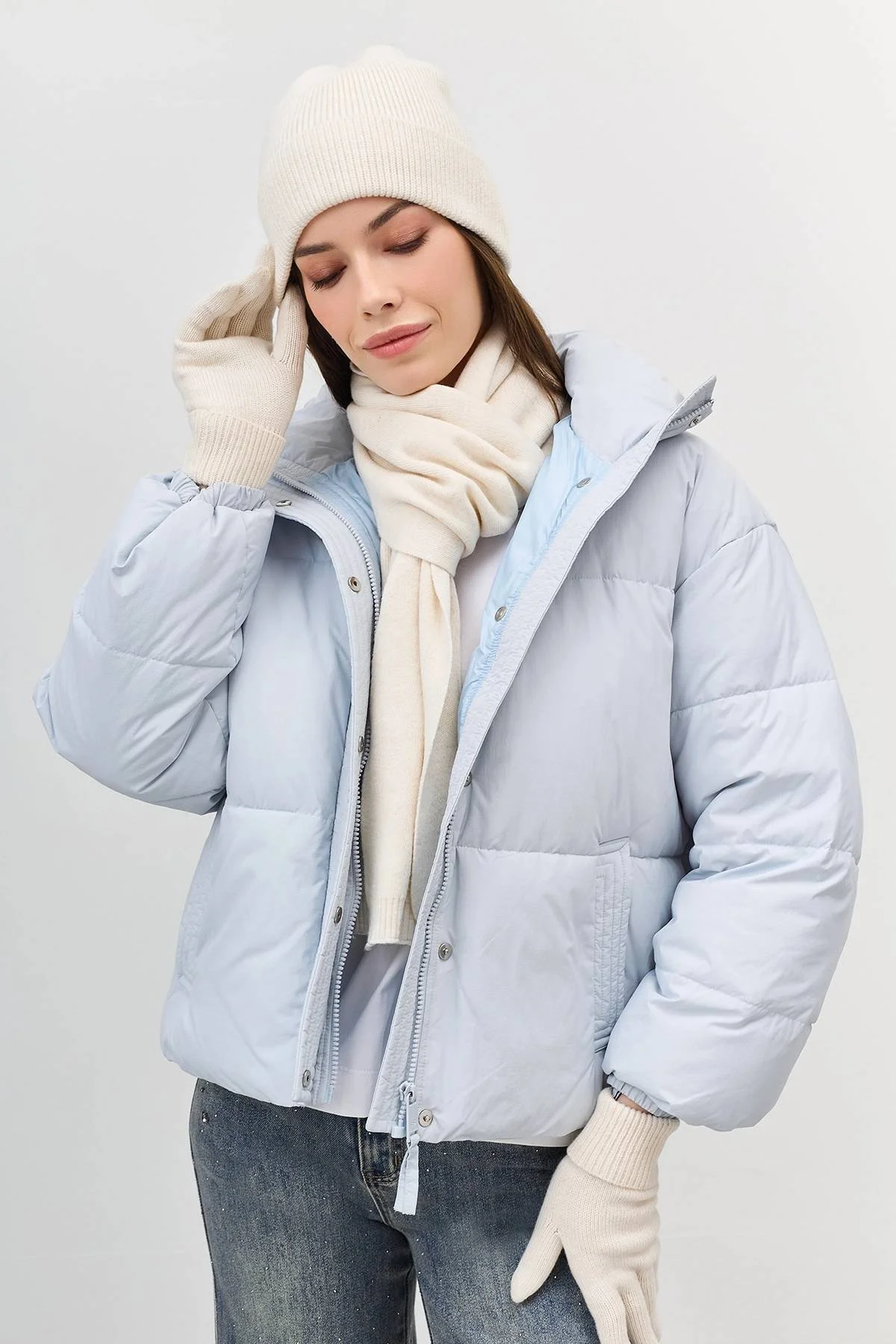 Шапка бини в мелкий рубчик, One