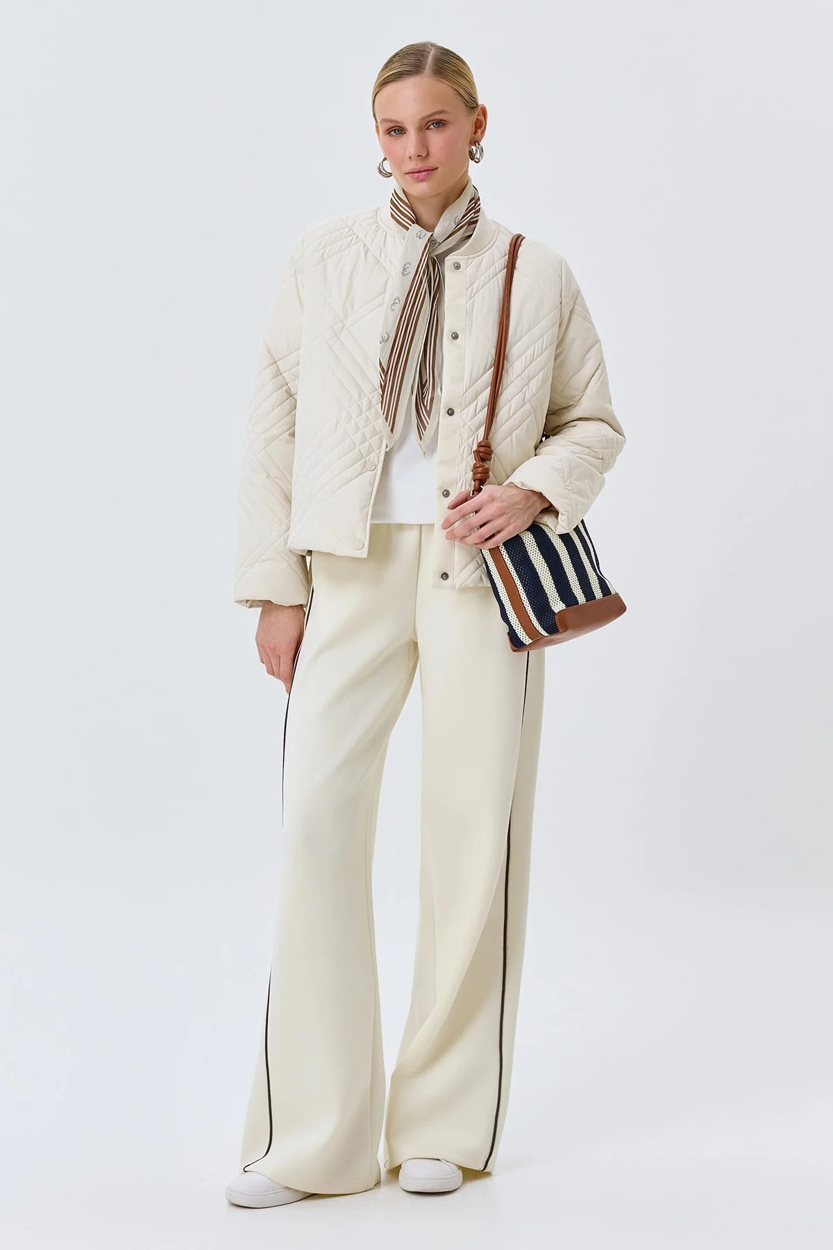 Утепленный жакет с фантазийной стежкой, 44