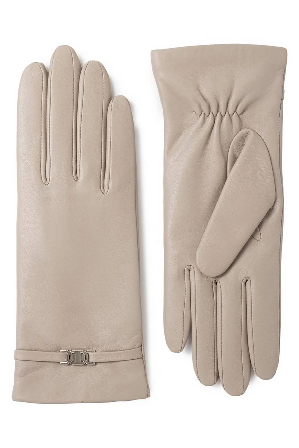 Перчатки серо-бежевые, 8,5