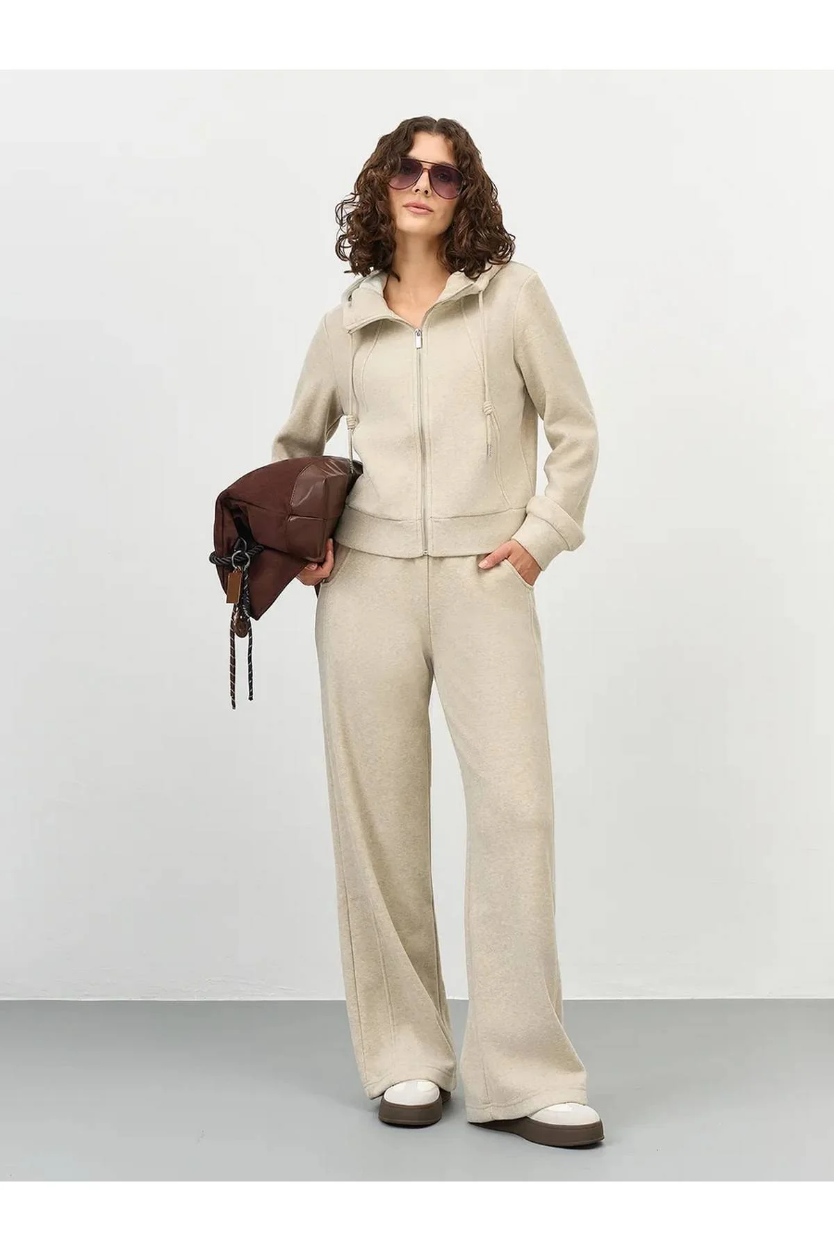 Лимитированная серия теплый укороченный худи и ремень, 48