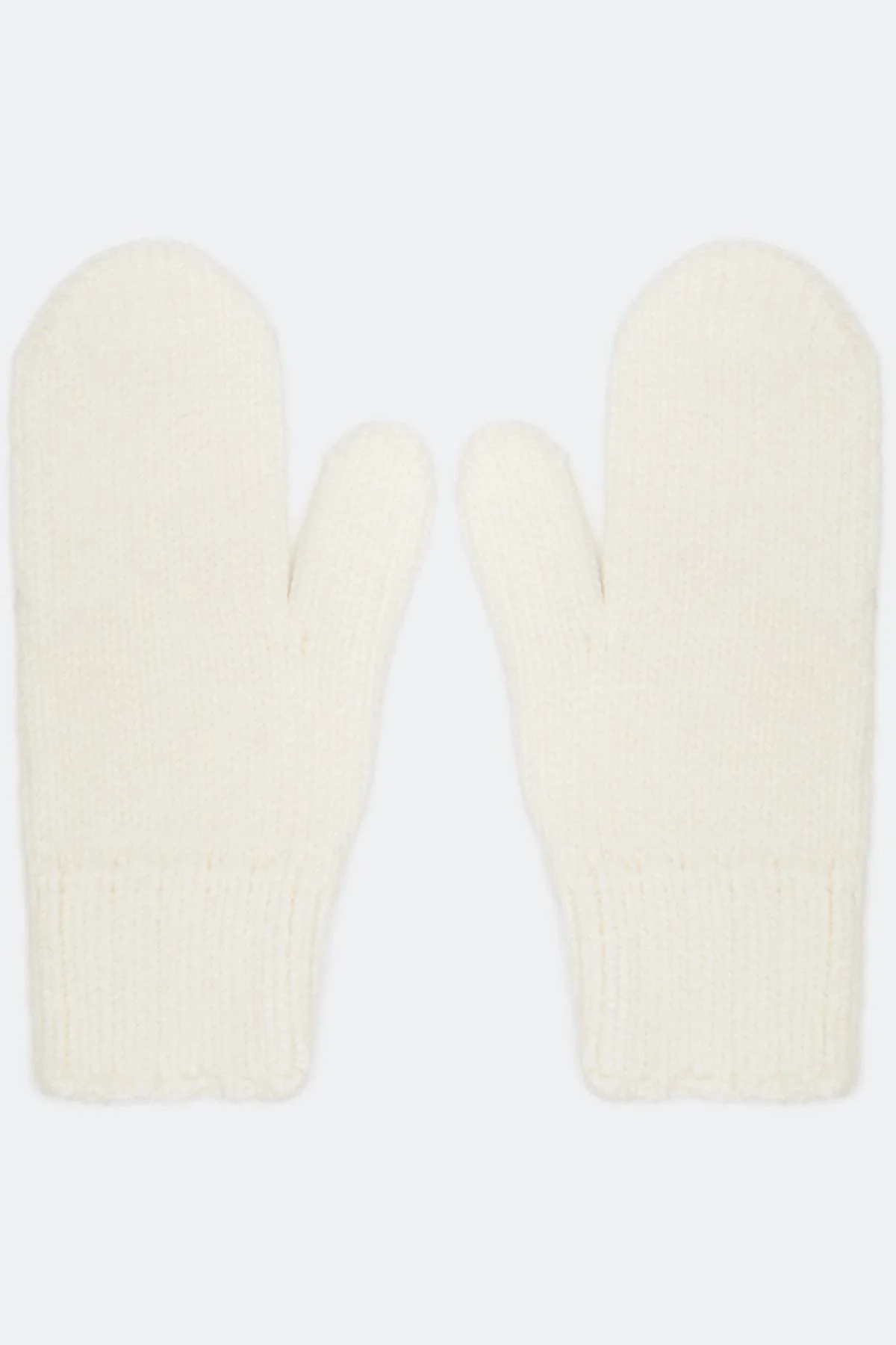 Белые теплые варежки с ангорой, One