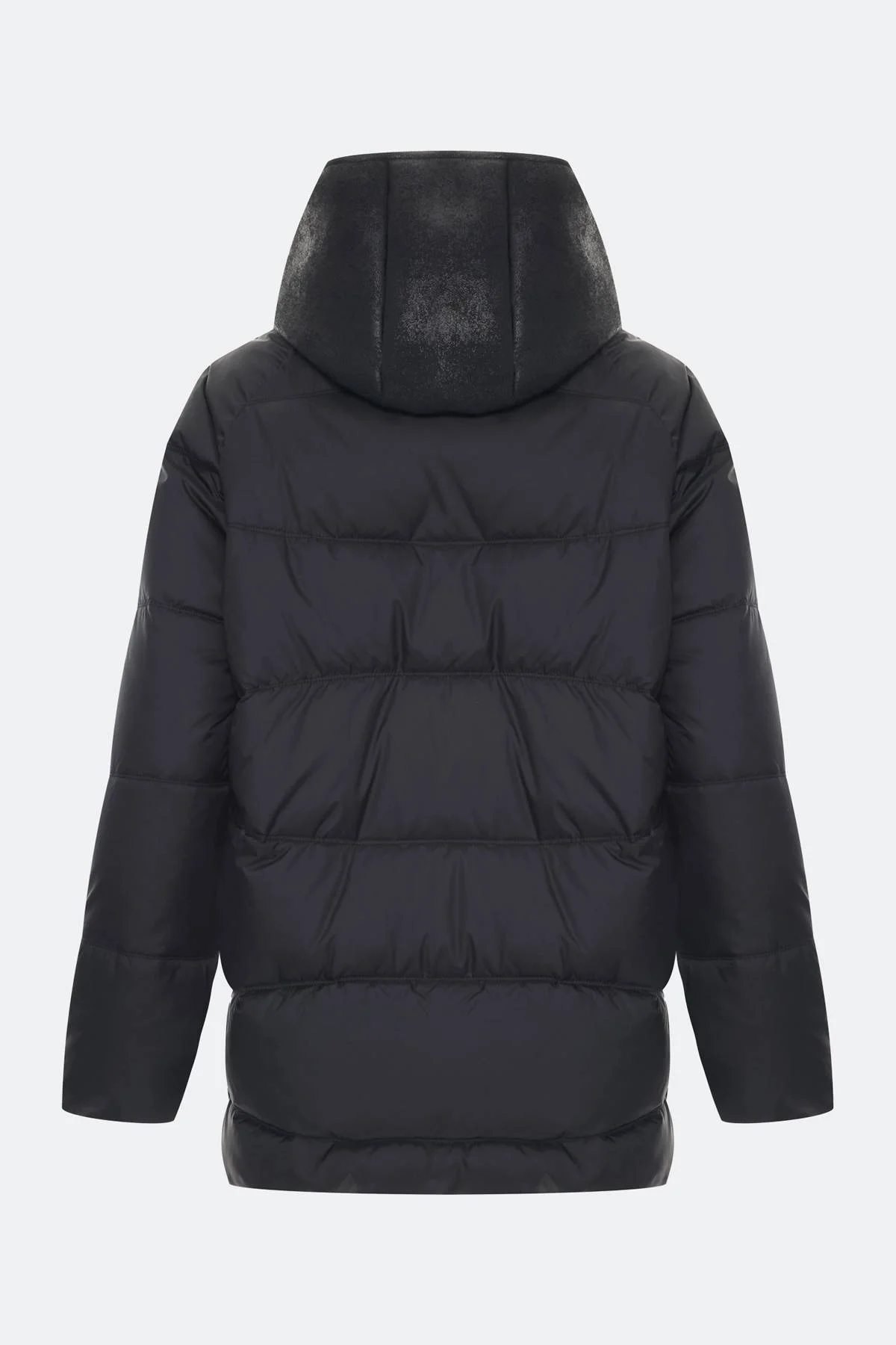 Лимитрированная серия черная куртка с манишкой из искусственной овчины и палантин, 44