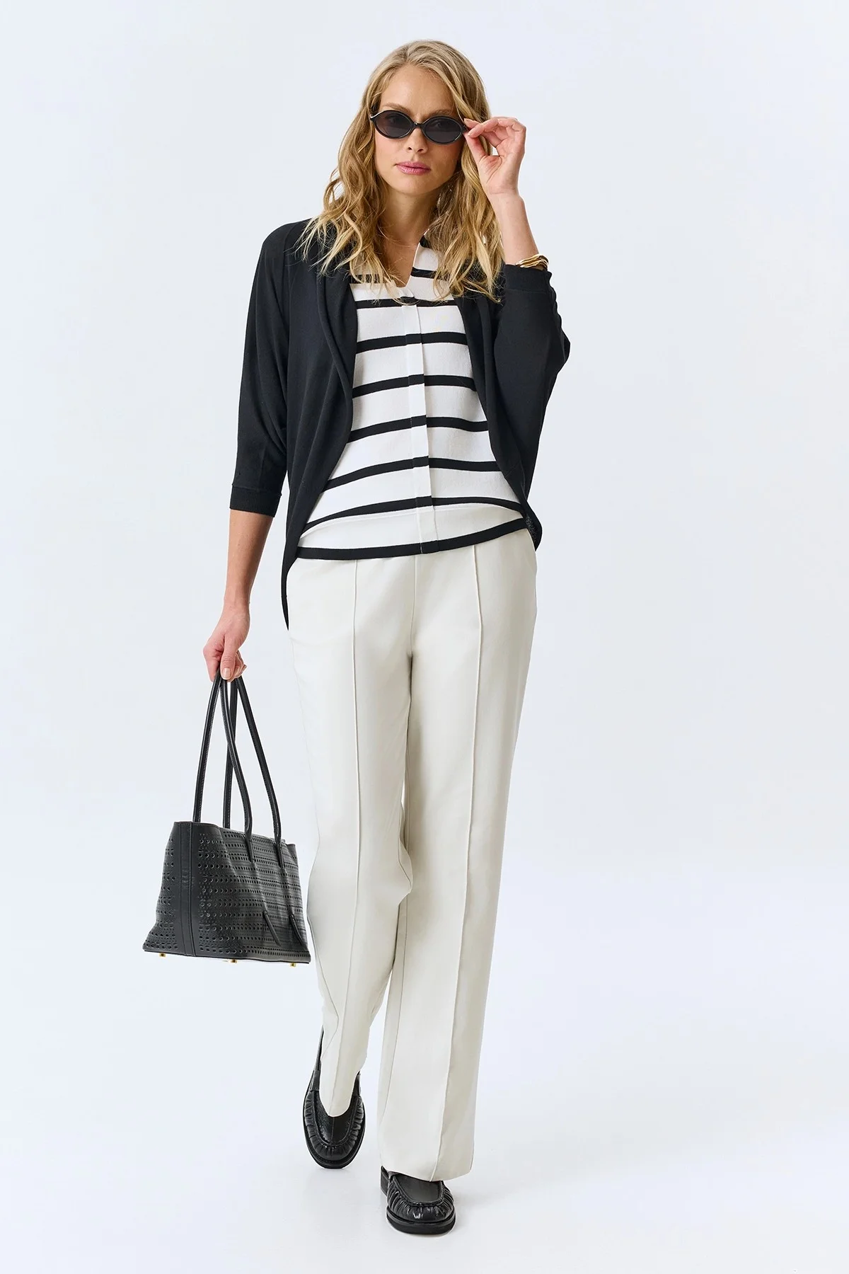 Джемпер поло в полоску, 42