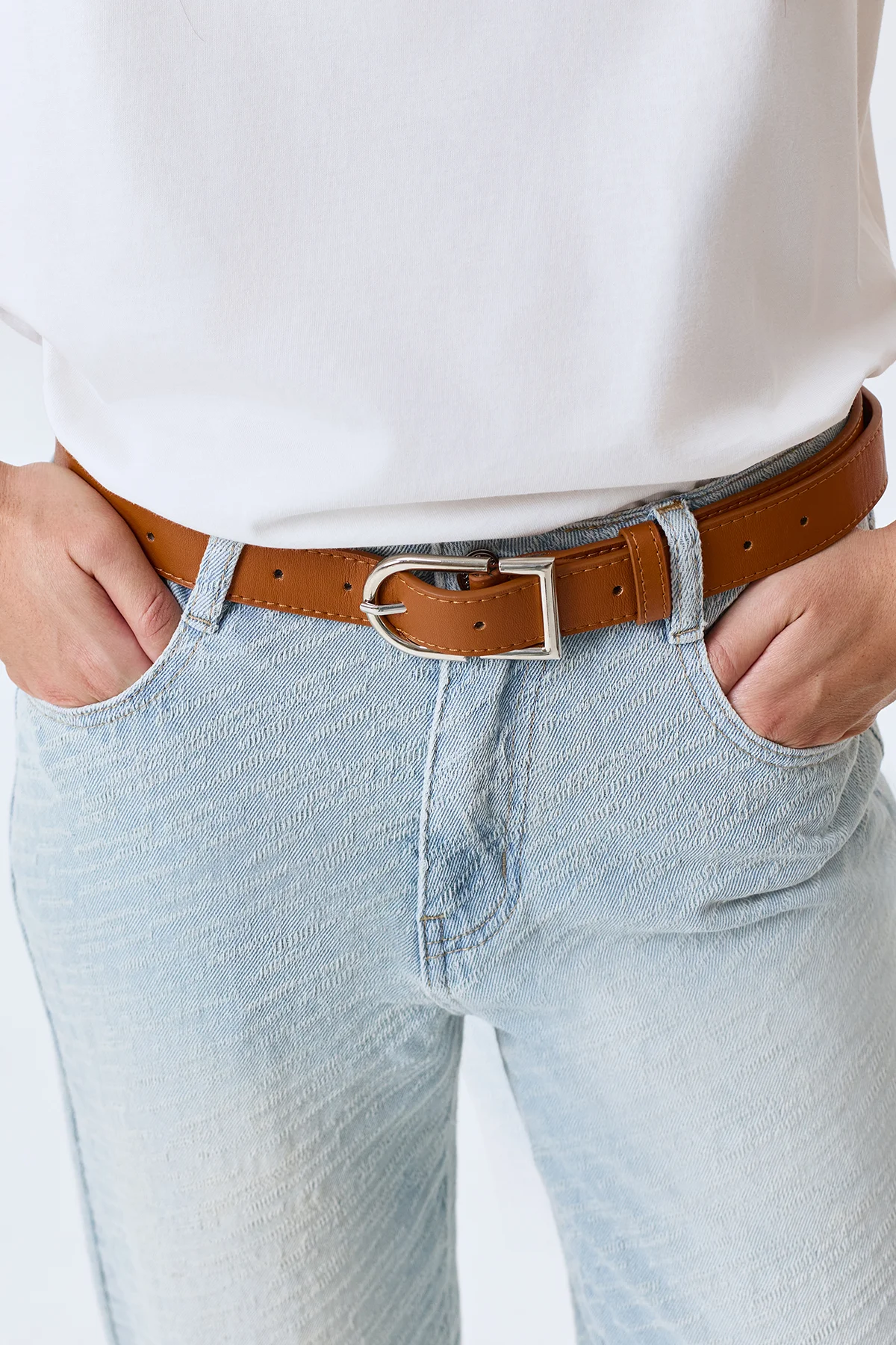 Базовый ремень с акцентной пряжкой, S