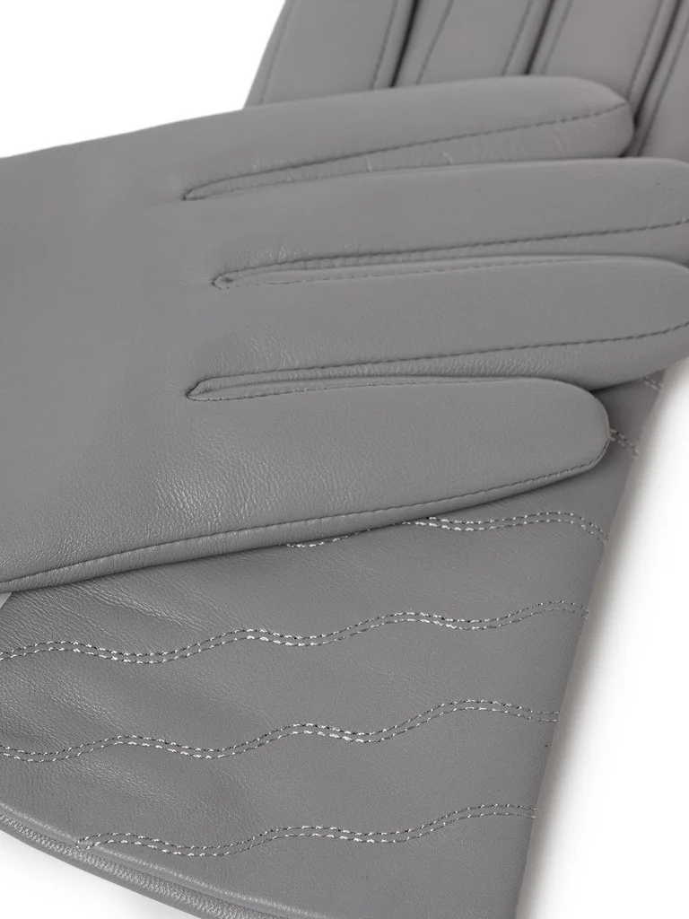 Перчатки жемчужно-серые, 8