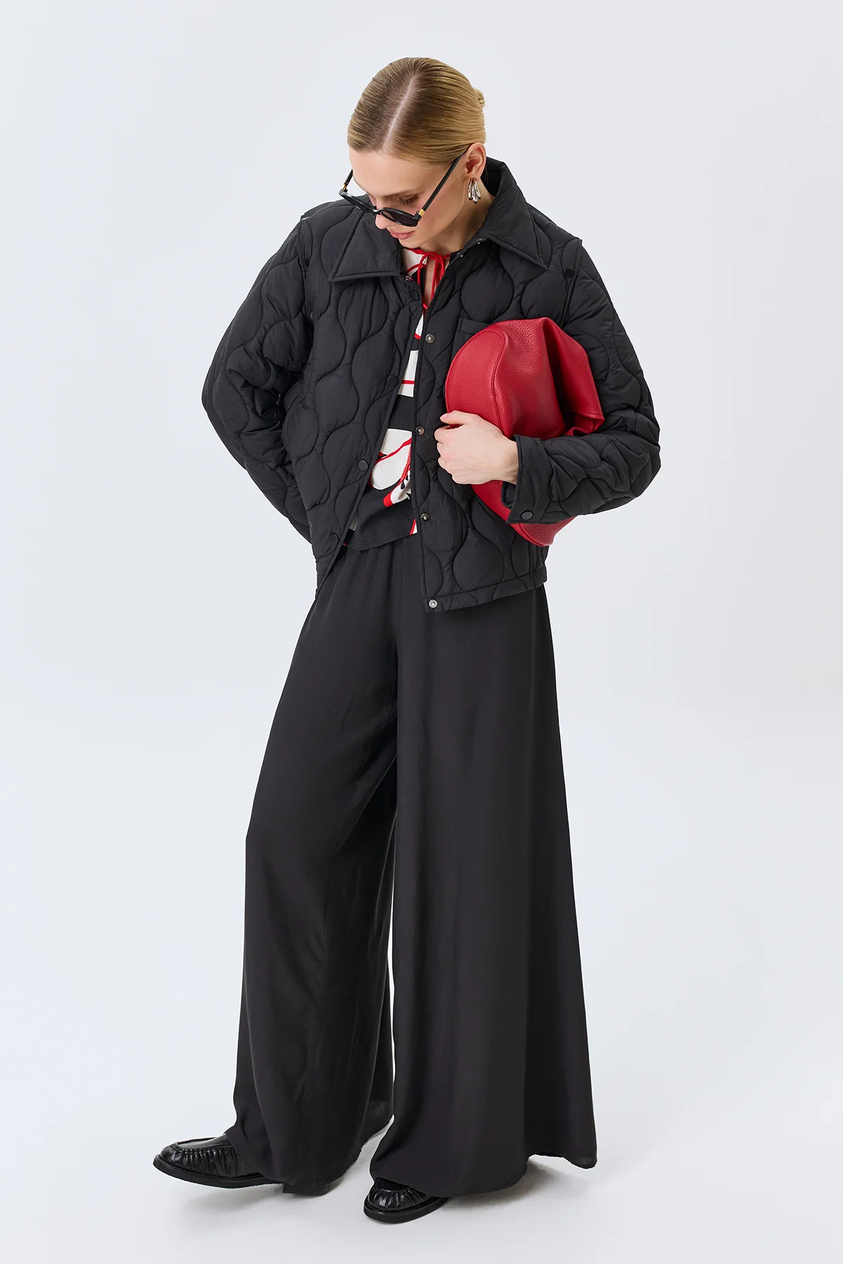 Широкие брюки палаццо, 42