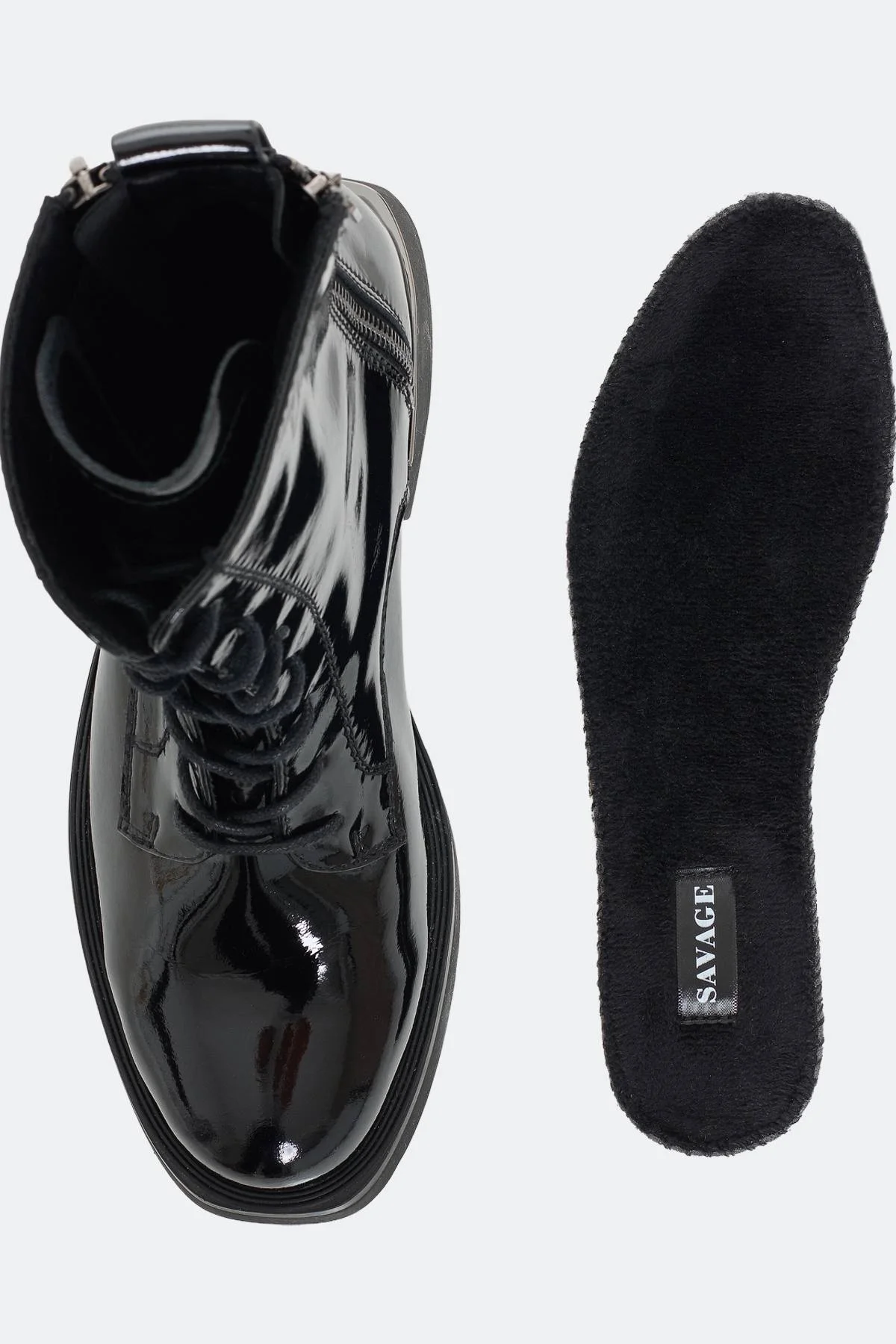 Лаковые ботинки из натуральной кожи, 40