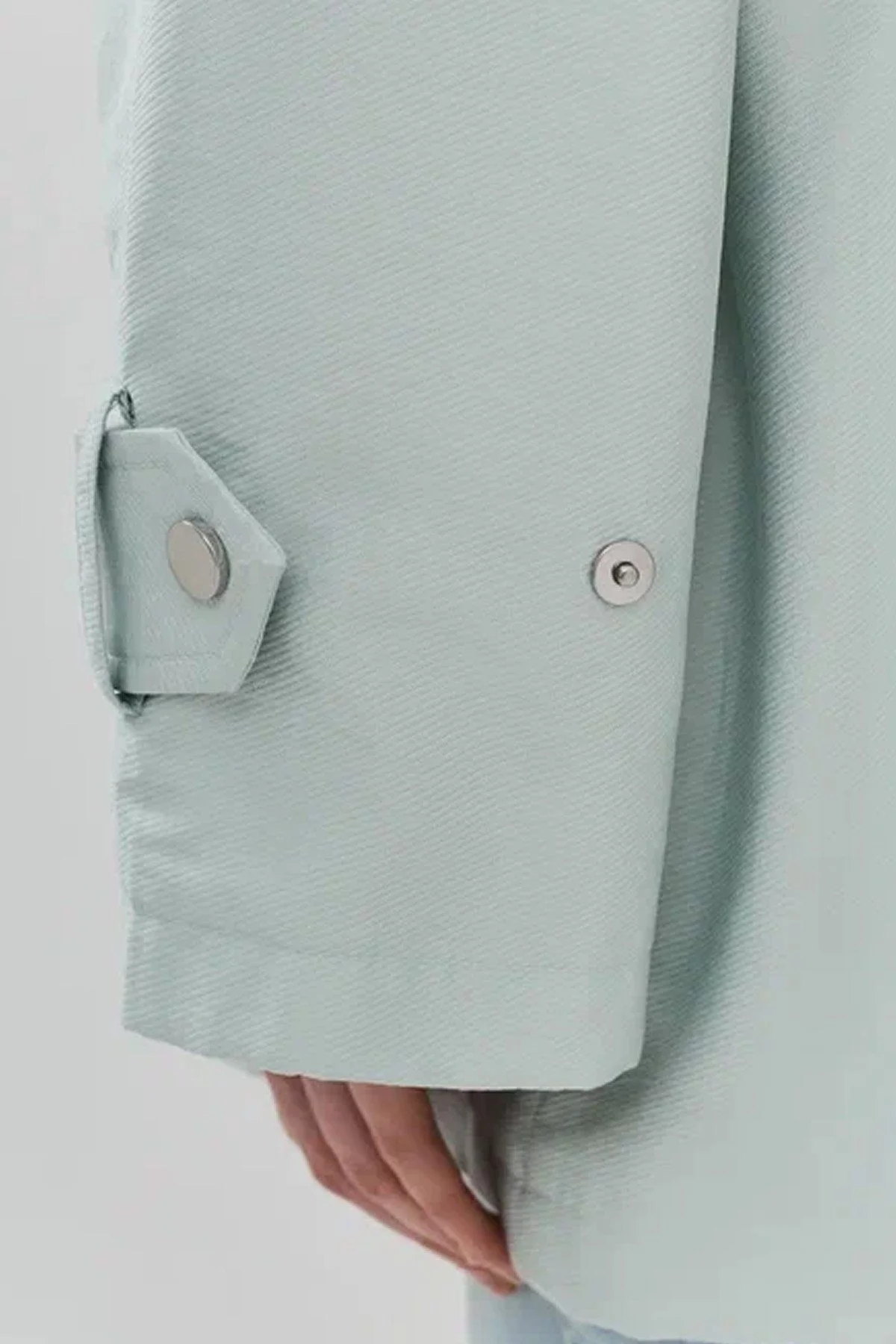 Легкая ментоловая парка из тенселя, 44