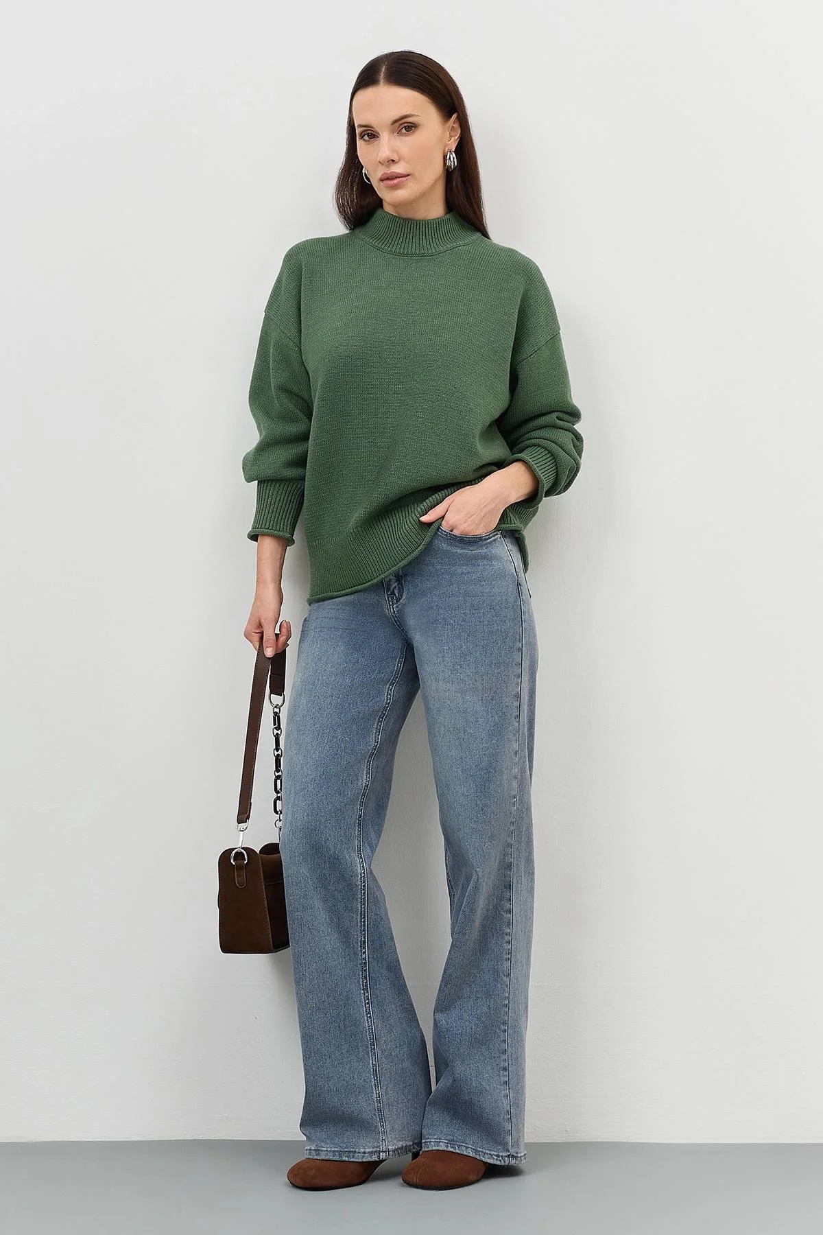 Вязаный джемпер из смесового хлопка, 46 Вязаный джемпер из смесового хлопка, 46