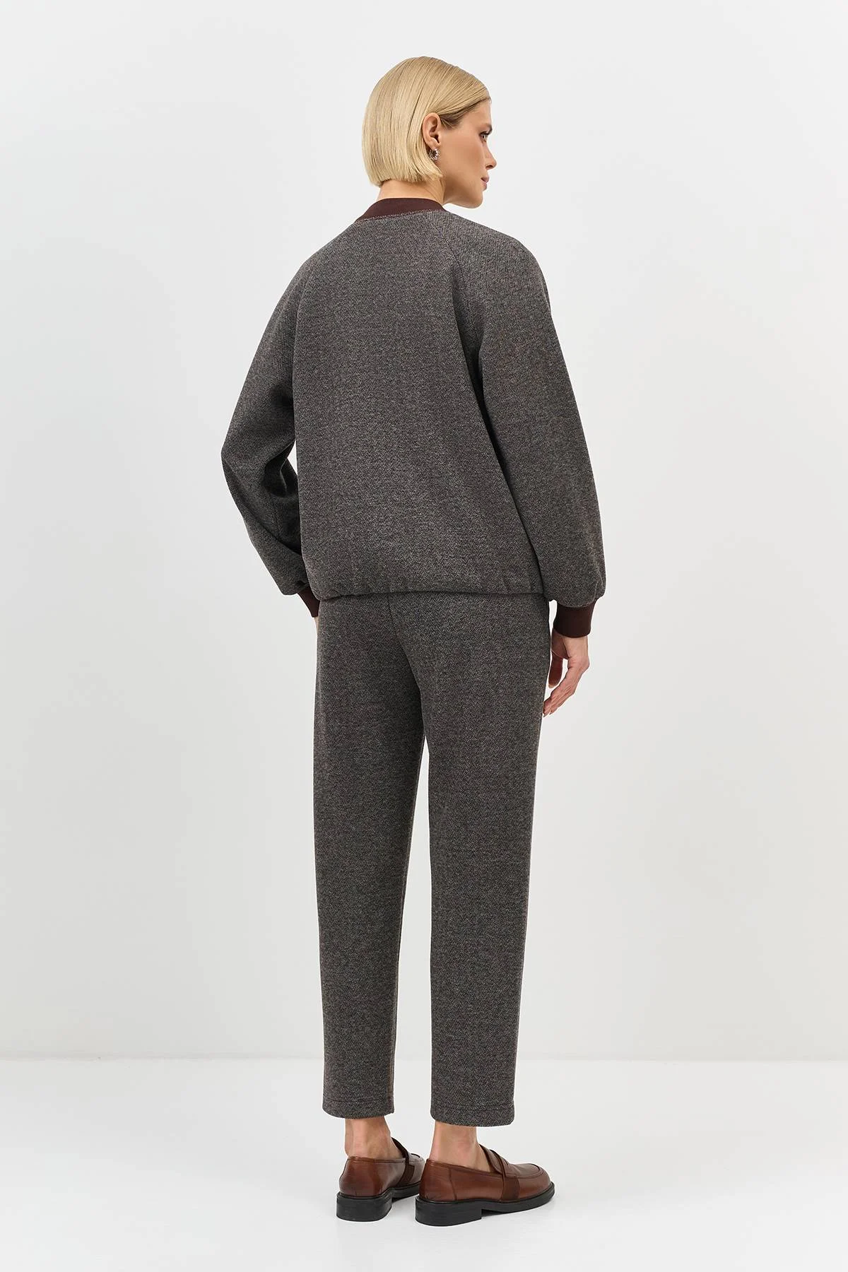 Лимитированная серия теплые брюки с застроченными стрелками и ремень, 36