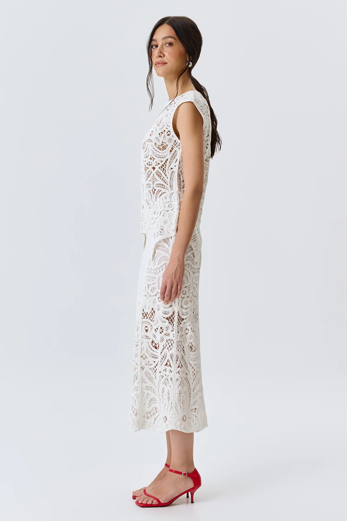 Ажурная кружевная юбка, 42