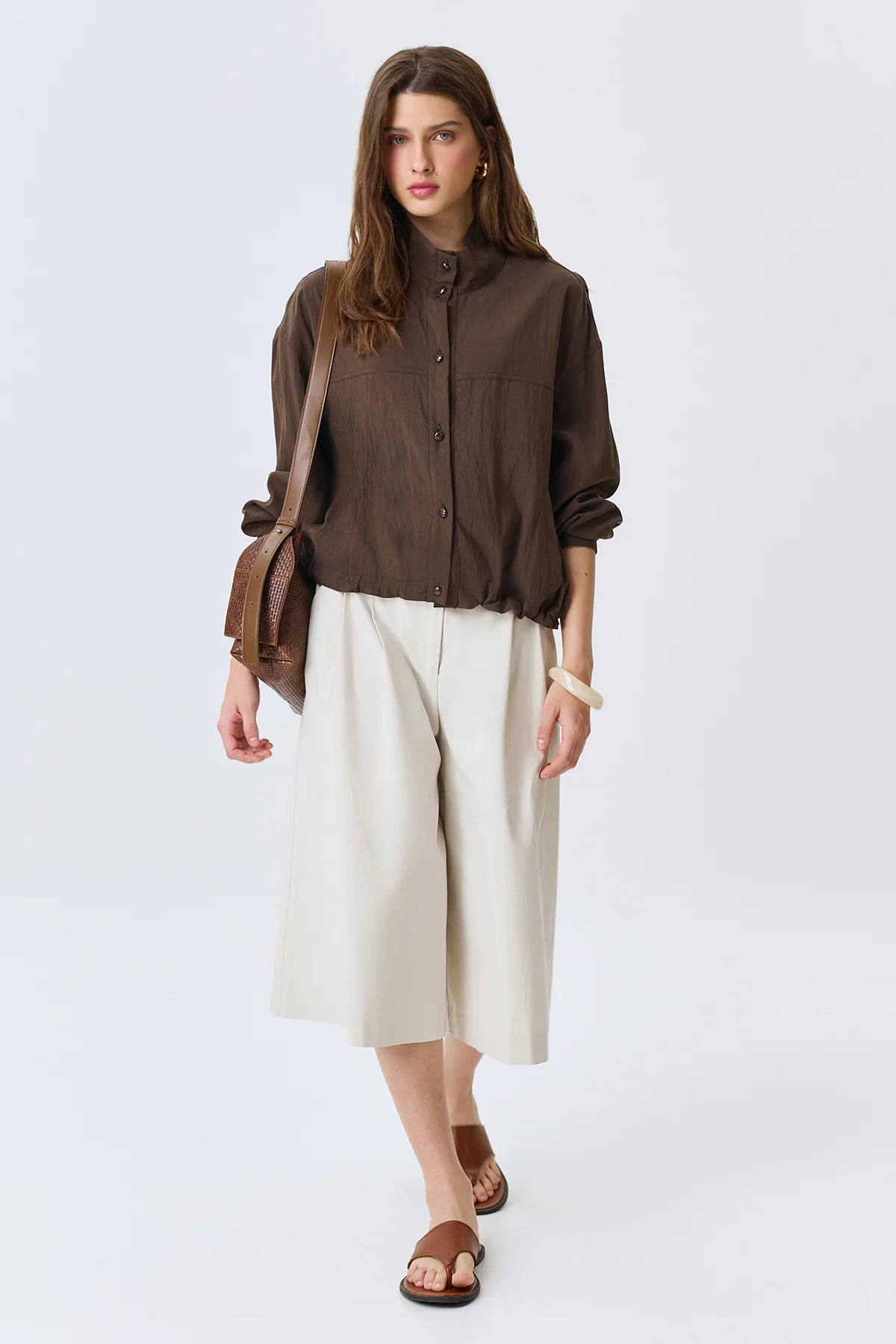 Удлиненные бермуды из лиоцелла и хлопка, 52