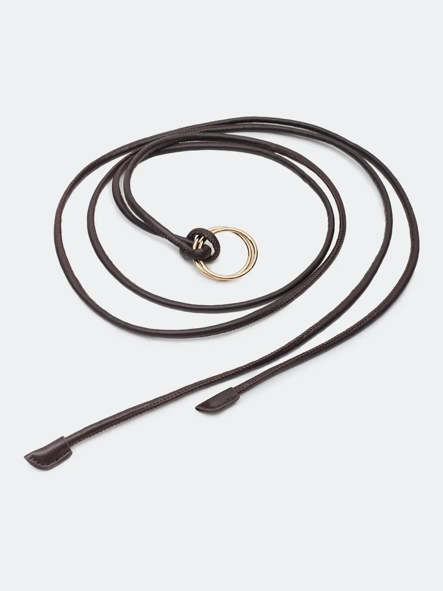 Ремень-шнурок с круглой пряжкой, One