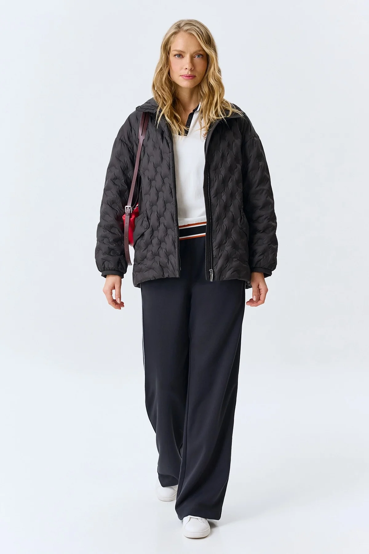 Куртка Oversize с фантазийной стежкой, 46