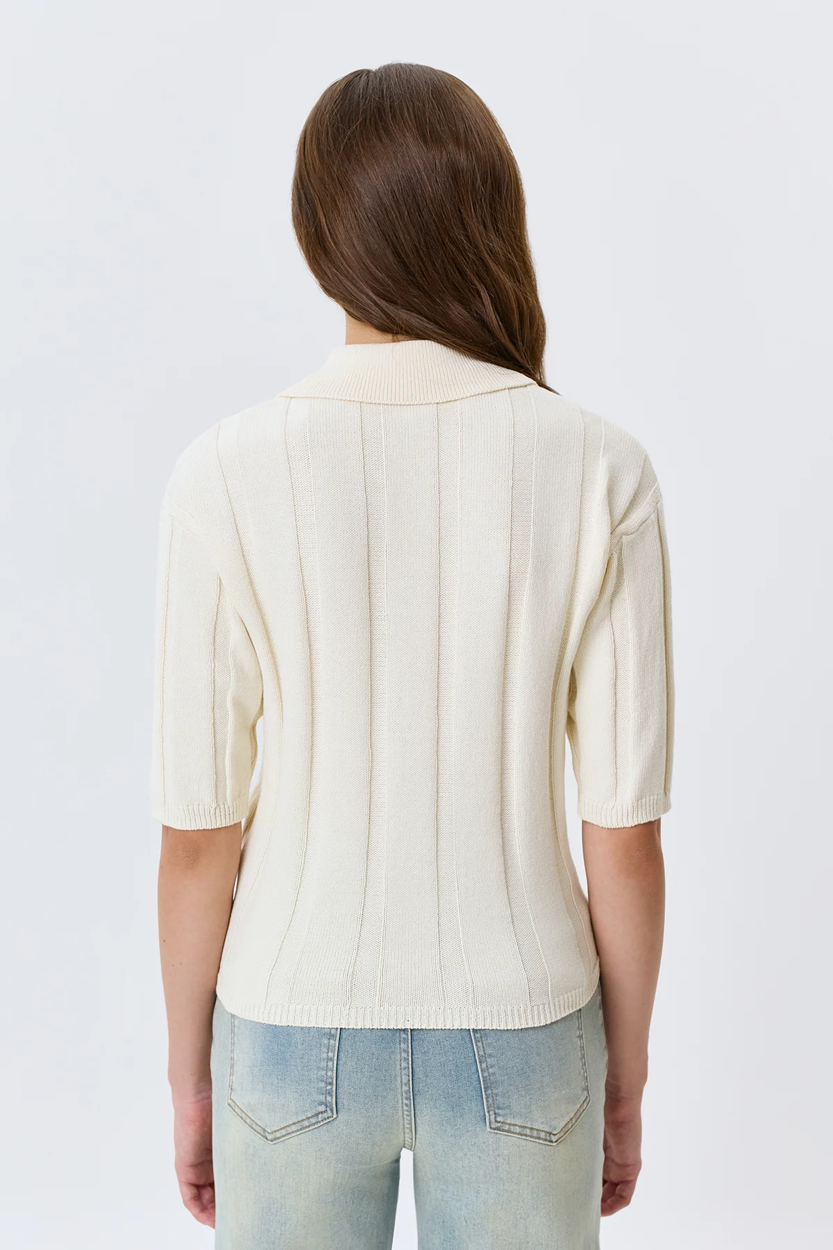 Поло в рубчик из 100% хлопка, 42