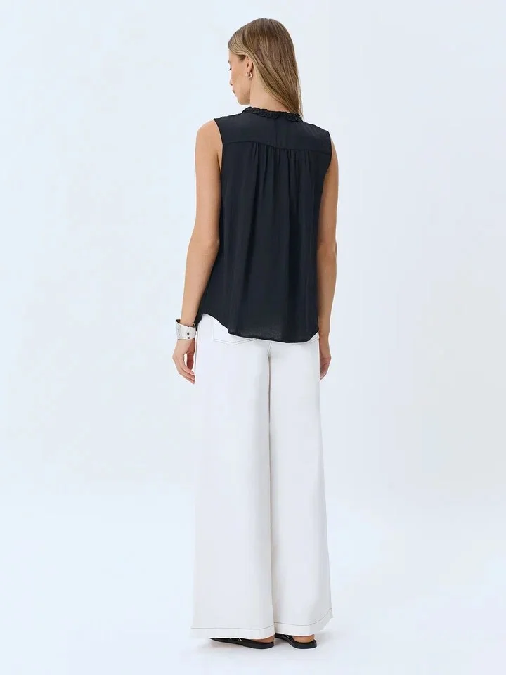 Блузка топ с романтичными рюшами, 50