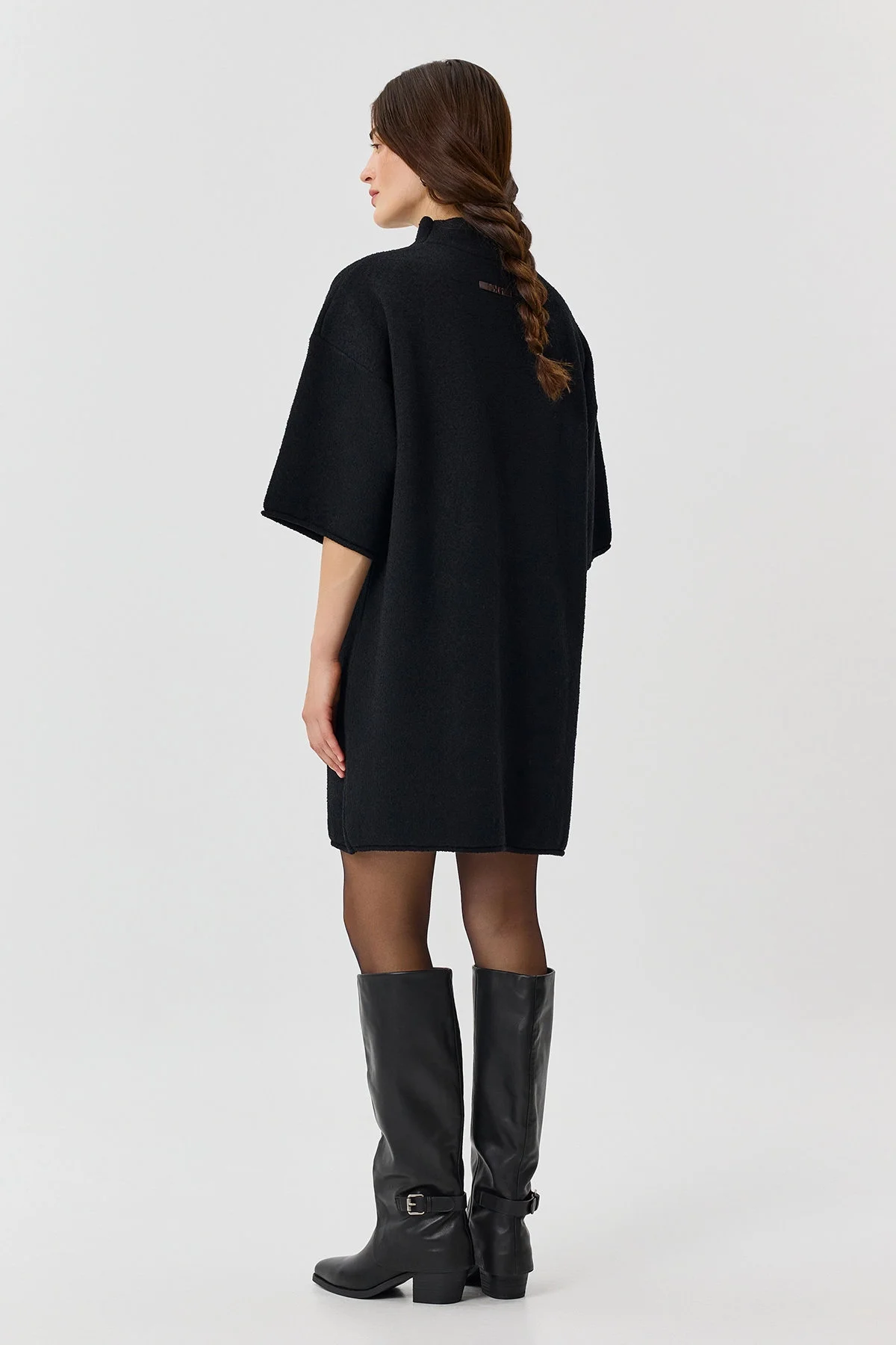 Oversize платье из трикотажа "букле", 50