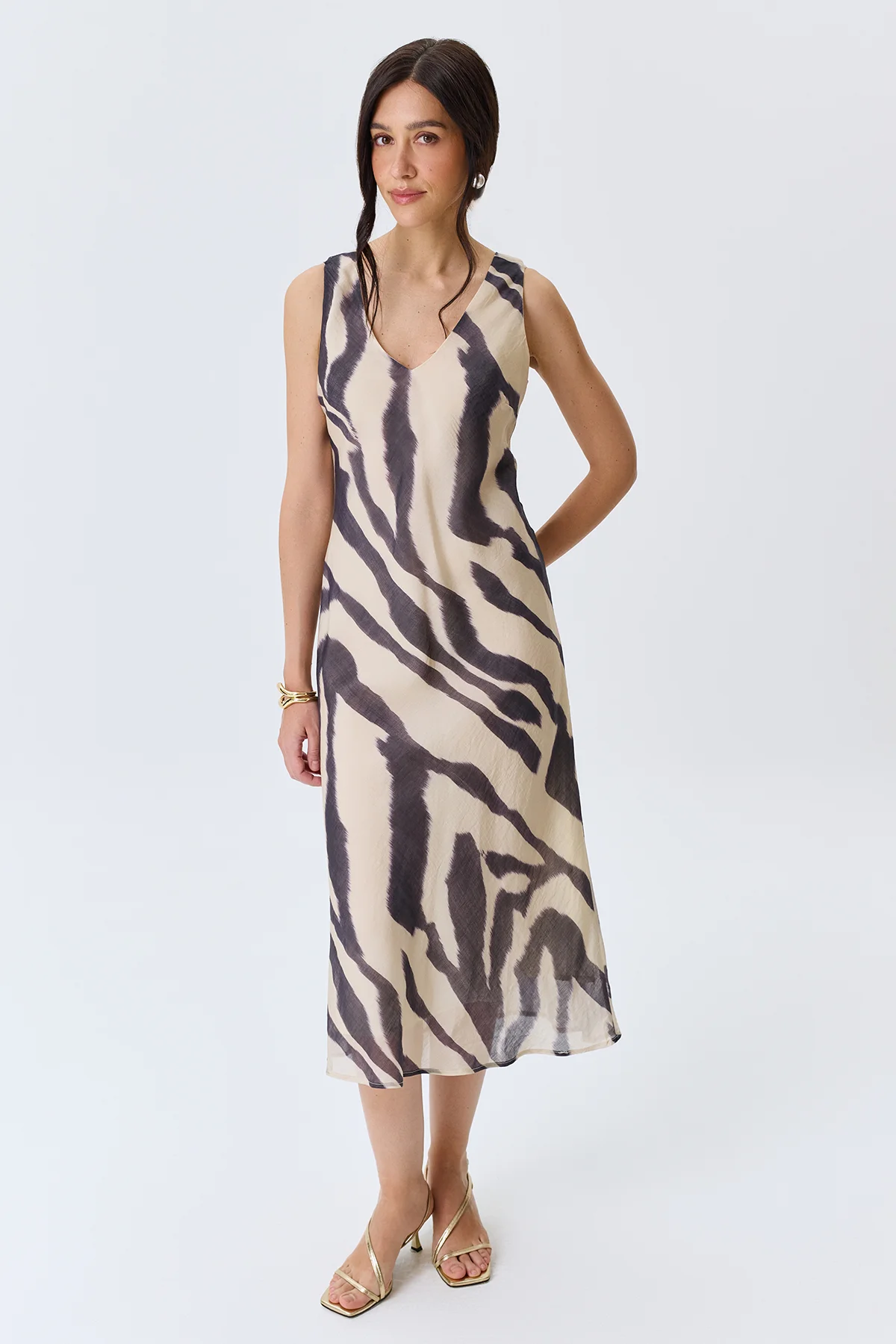 Платье-макси из тенселя, 46