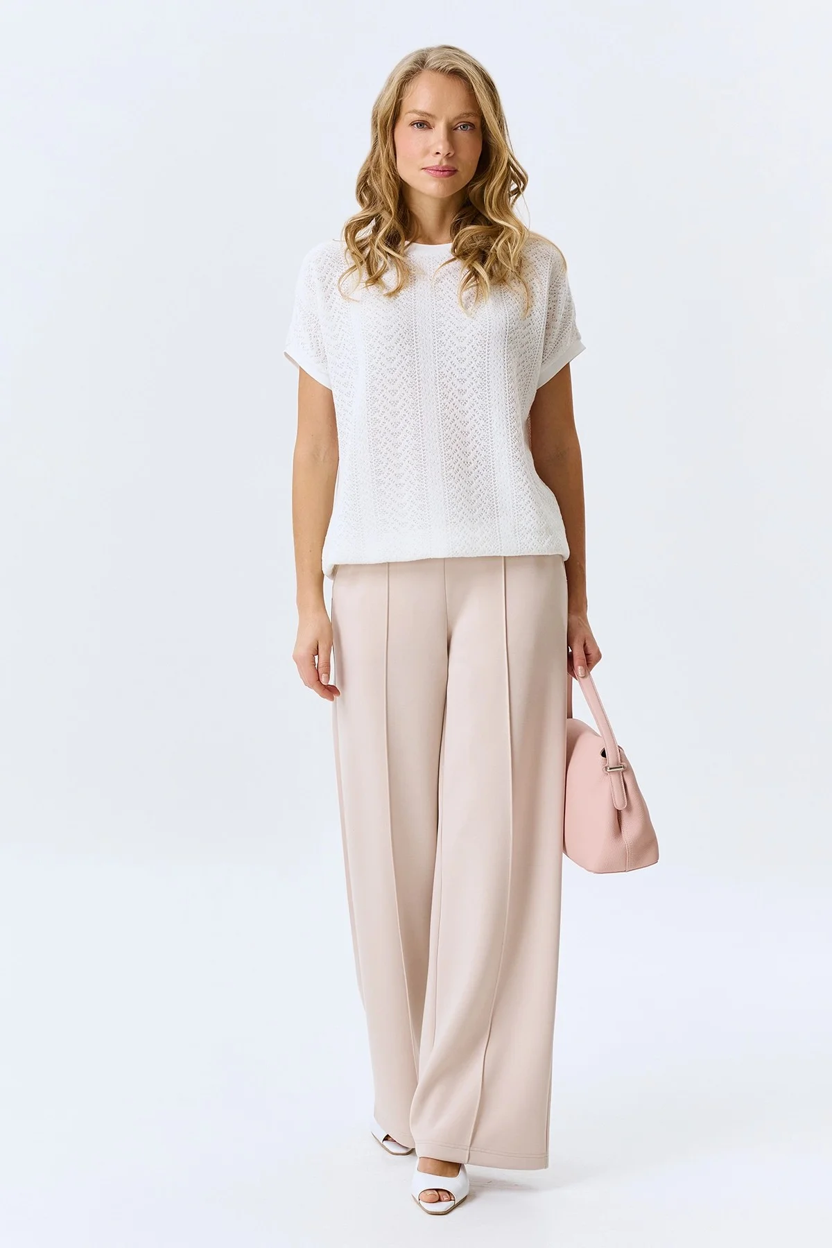 Ажурный вязаный джемпер, 34