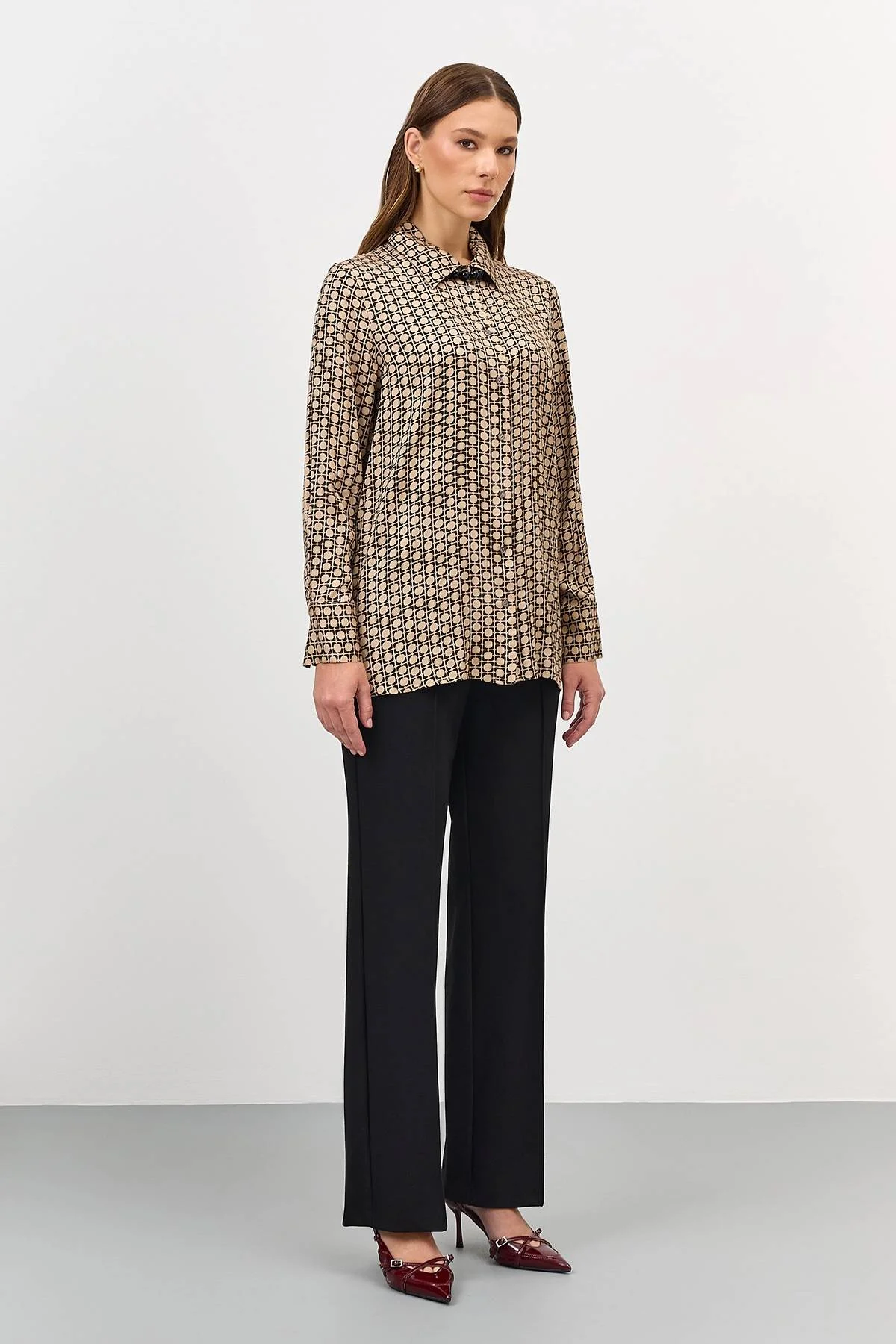 Лимитированная серия базовые брюки со стрелками и ремень, 42