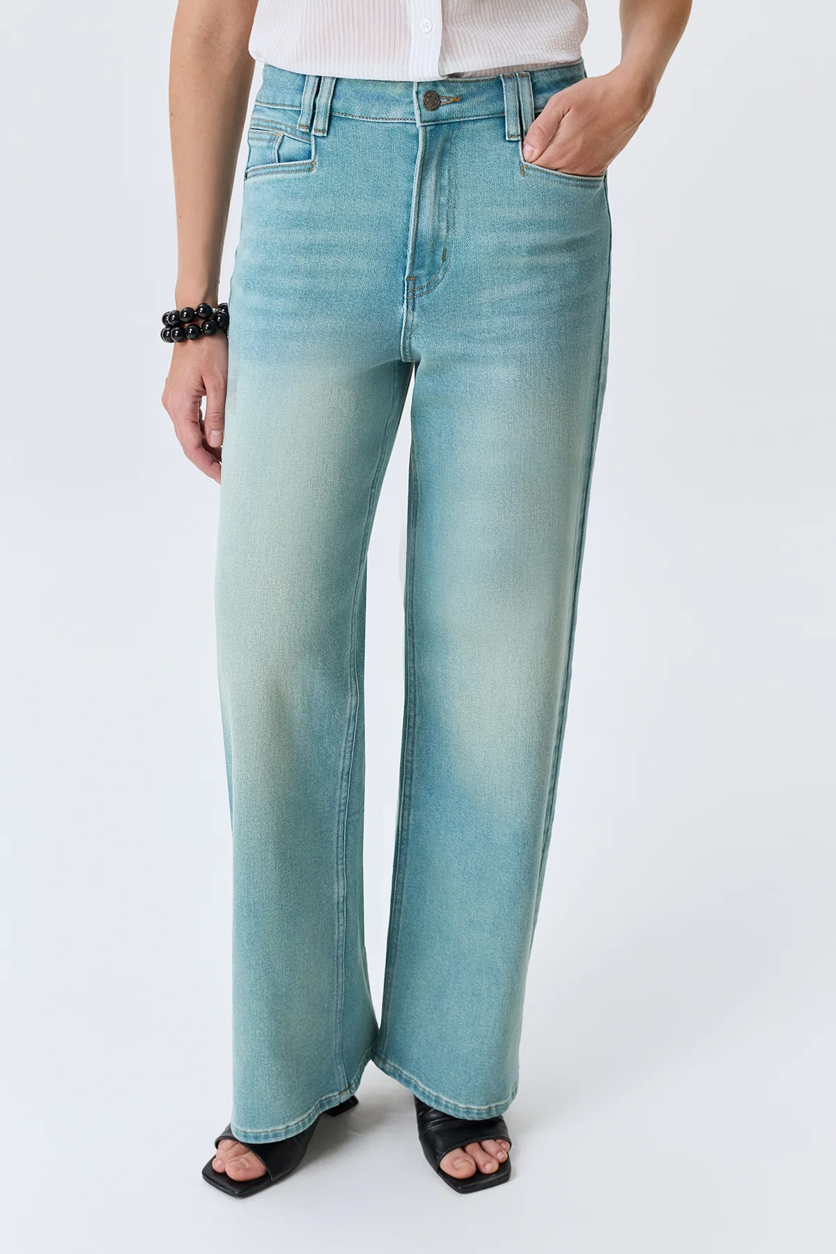 Бирюзовые джинсы Straight fit, 52