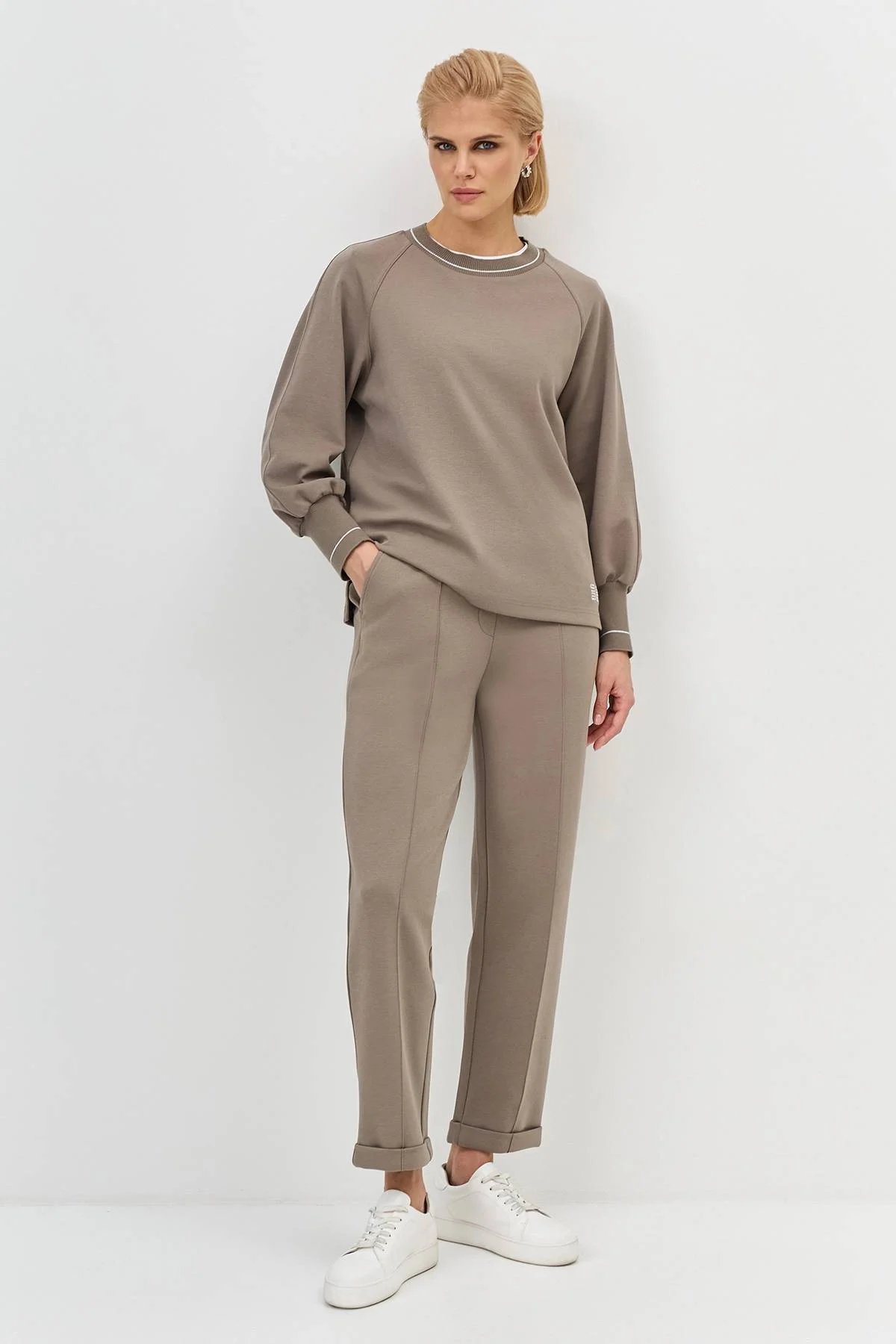 Лимитрированная серия джемпер из хлопкового джерси и ремень, 36