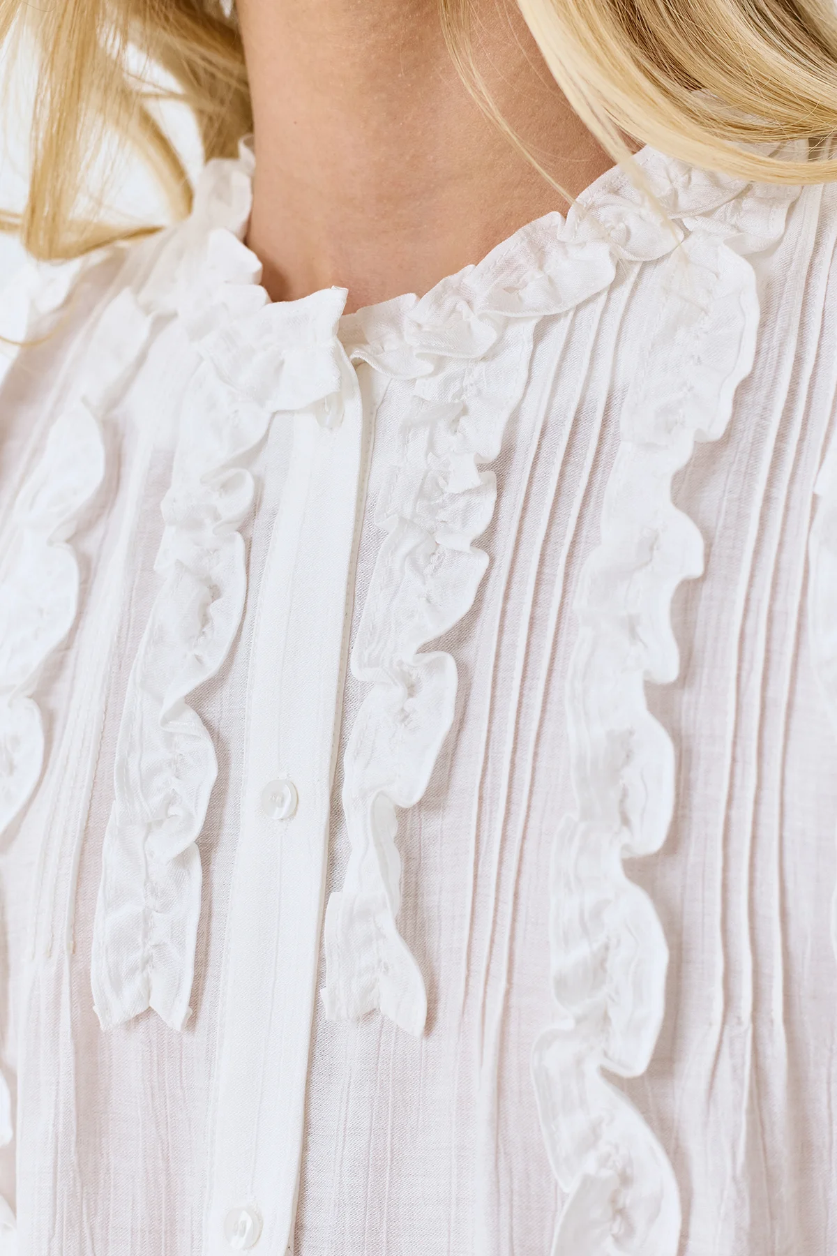 Блузка топ с романтичными рюшами, 50