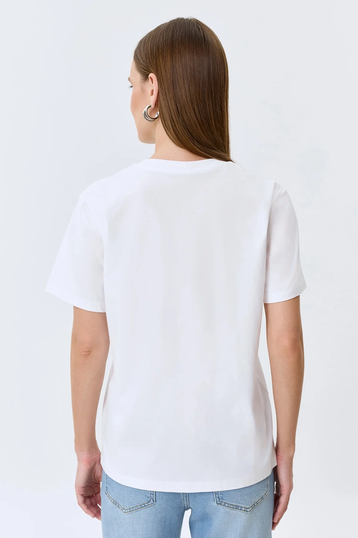 Футболка с акцентным принтом, 34