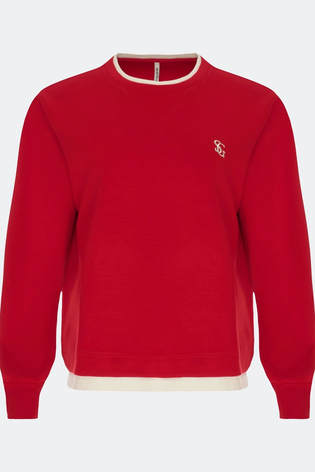 Яркий свитшот с контрастными акцентами, 44