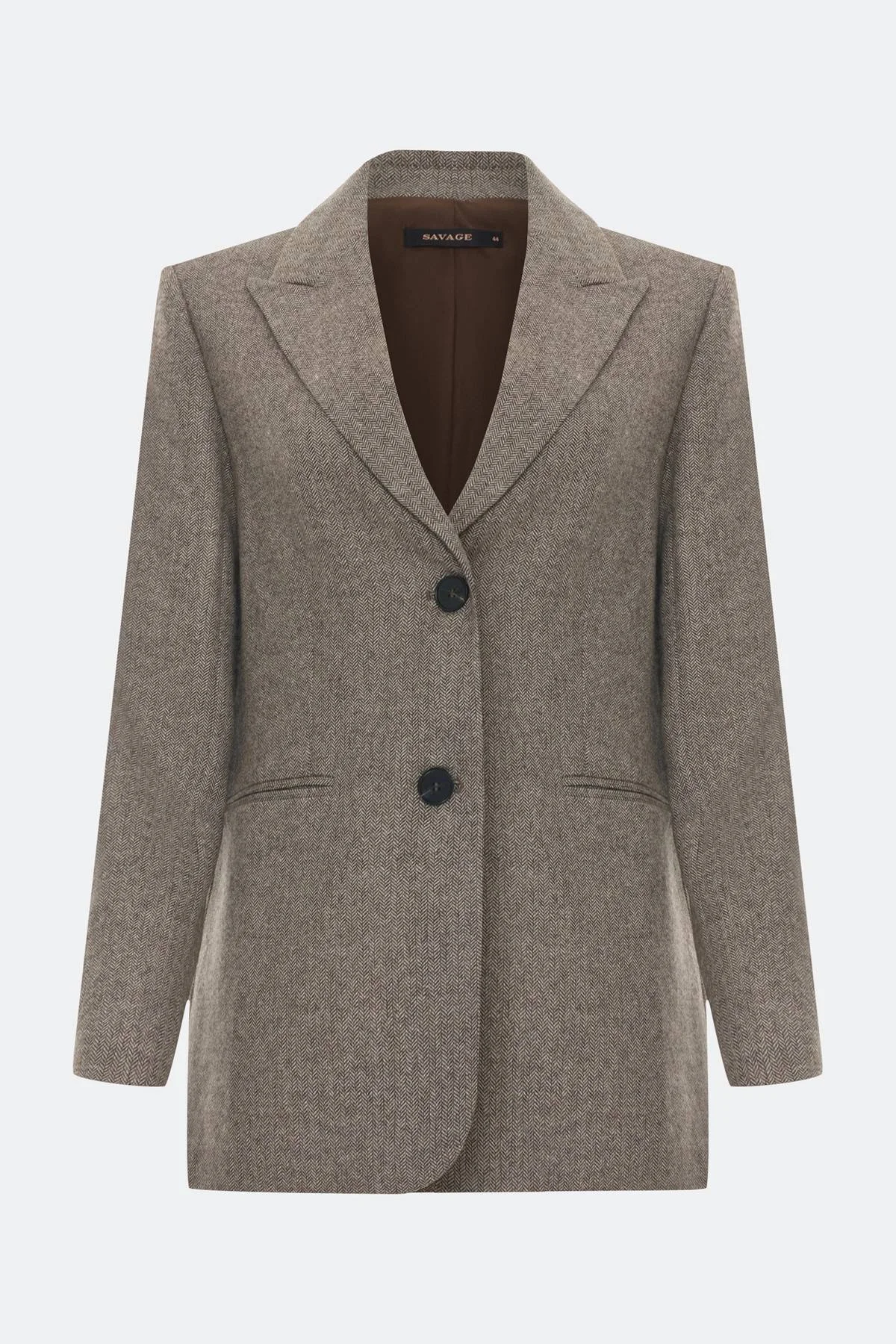 Лимитированная серия коричневый жакет с ремнем, 44