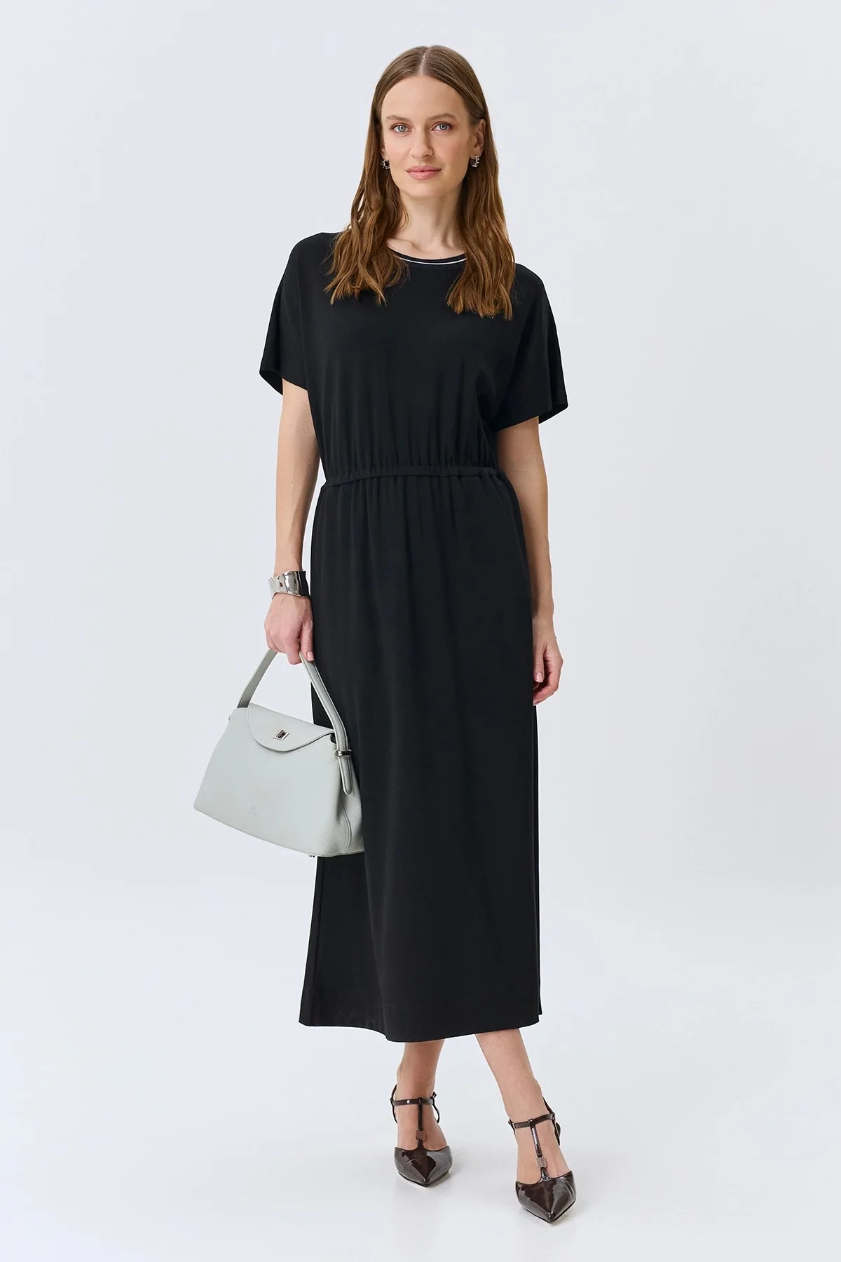 Трикотажное платье из смесовой вискозы, 46