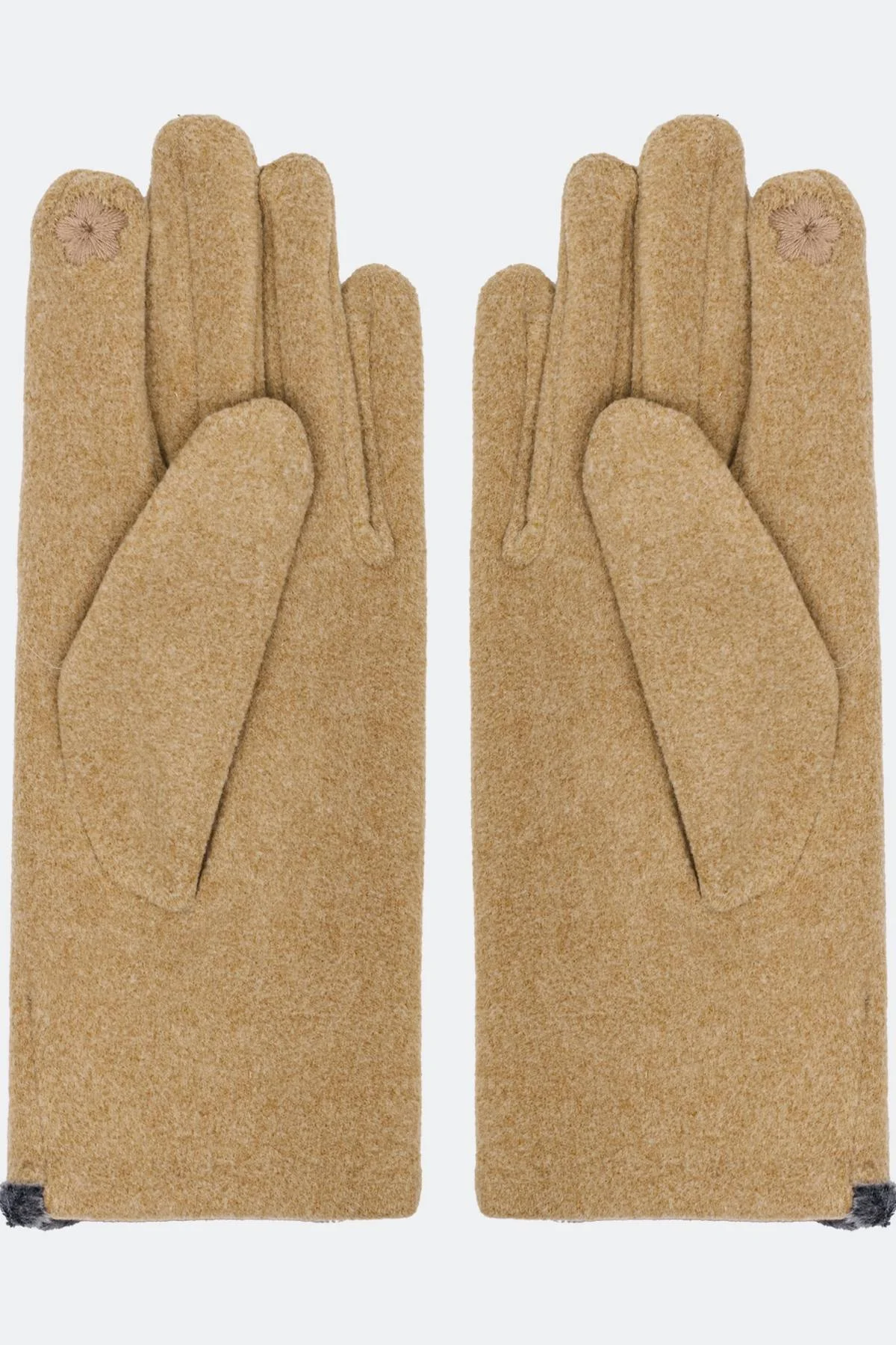 Трикотажные перчатки с вышивкой, One