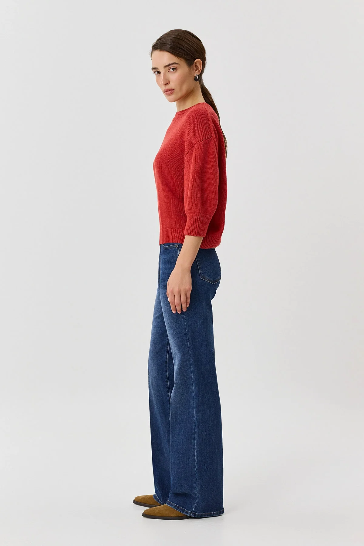Джинсы Straight fit с заутюженными стрелками, 52