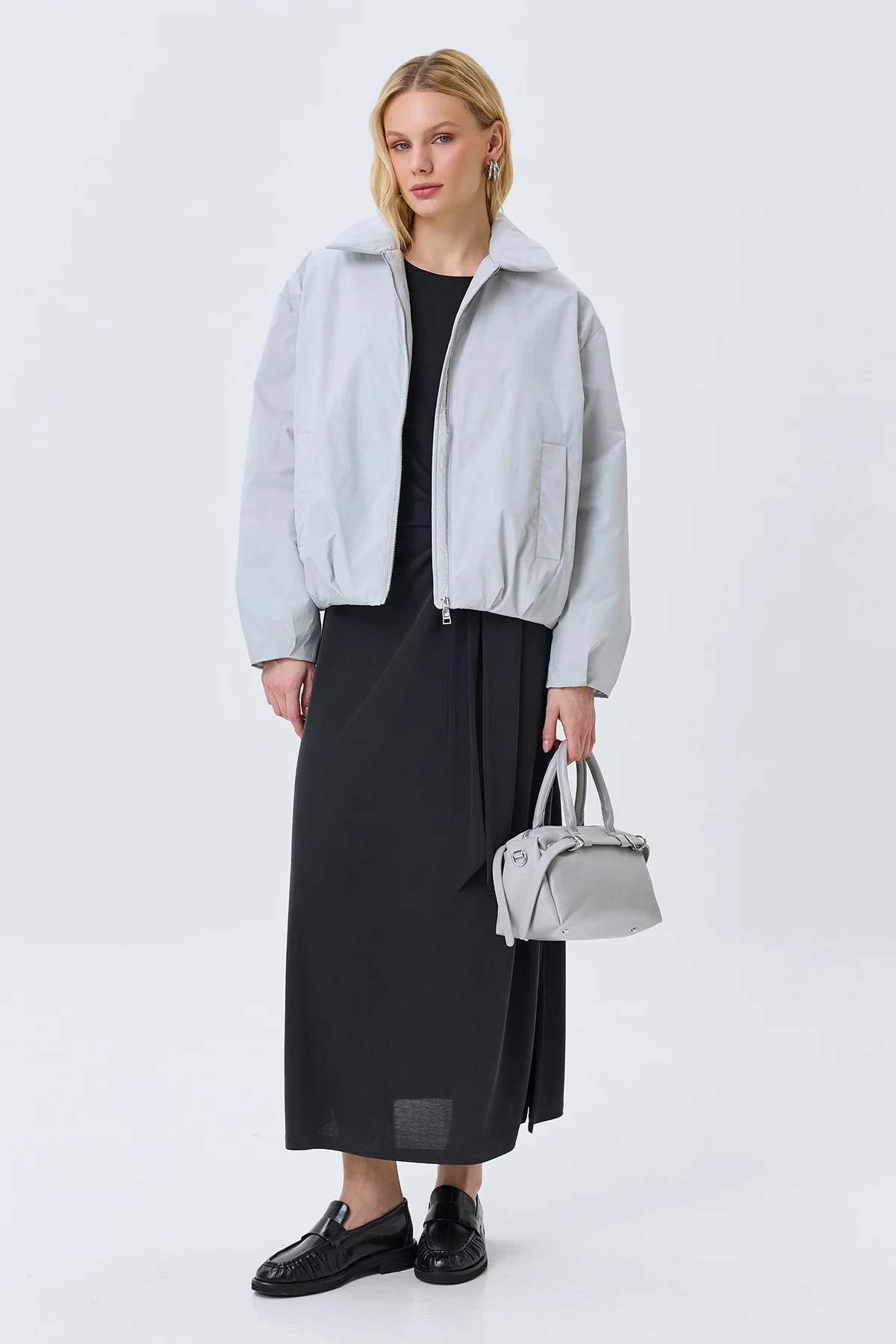 Укороченный утепленный бомбер, 42