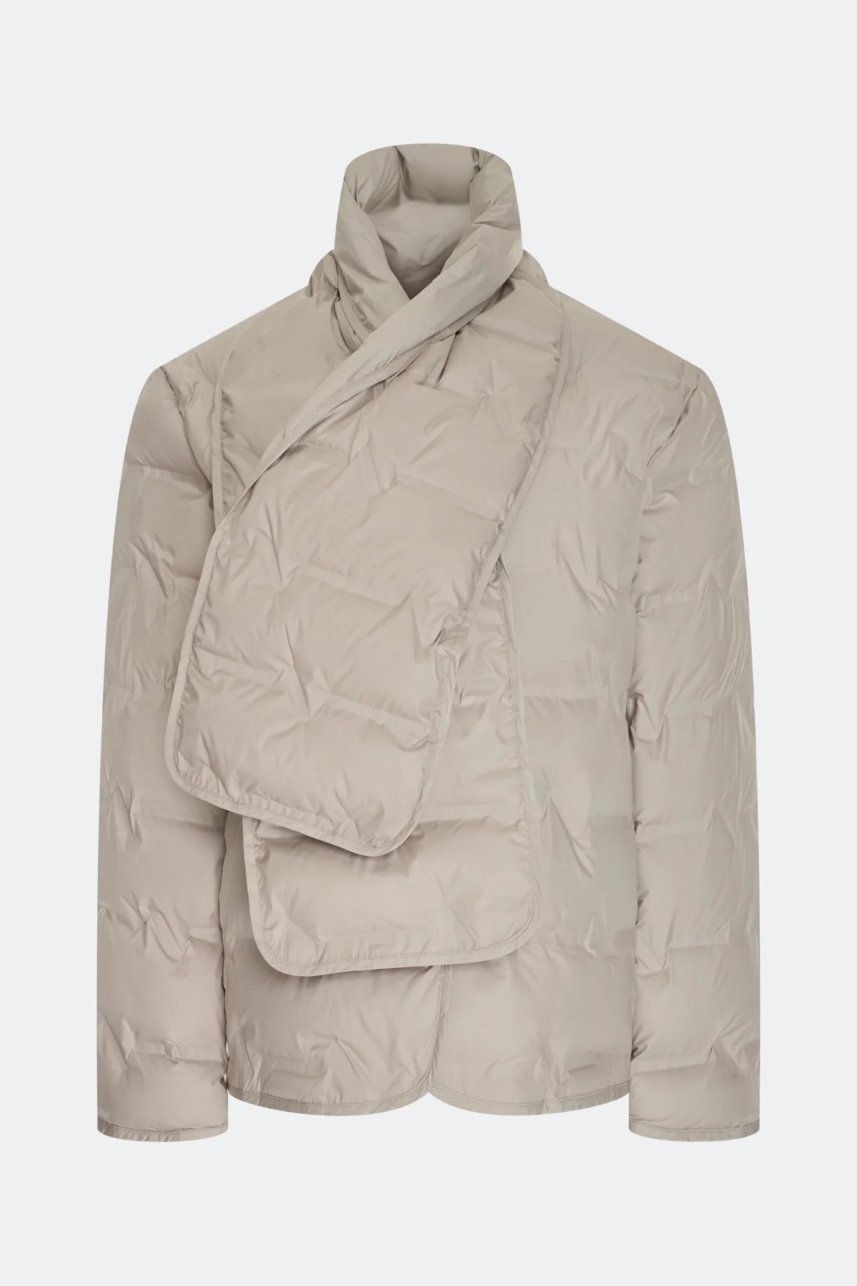 Стеганная куртка с шарфом, 42