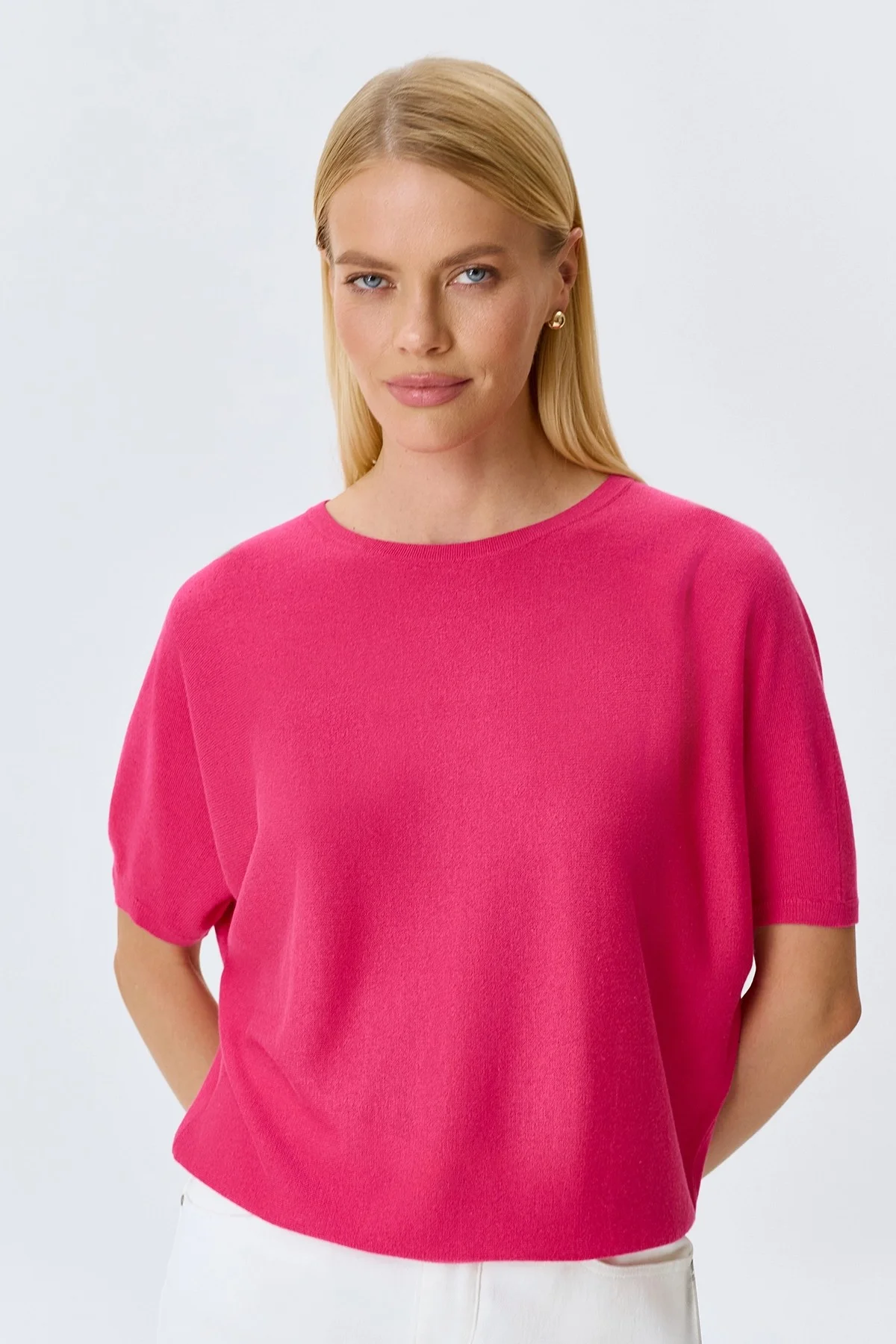 Яркий вязаный джемпер, 46